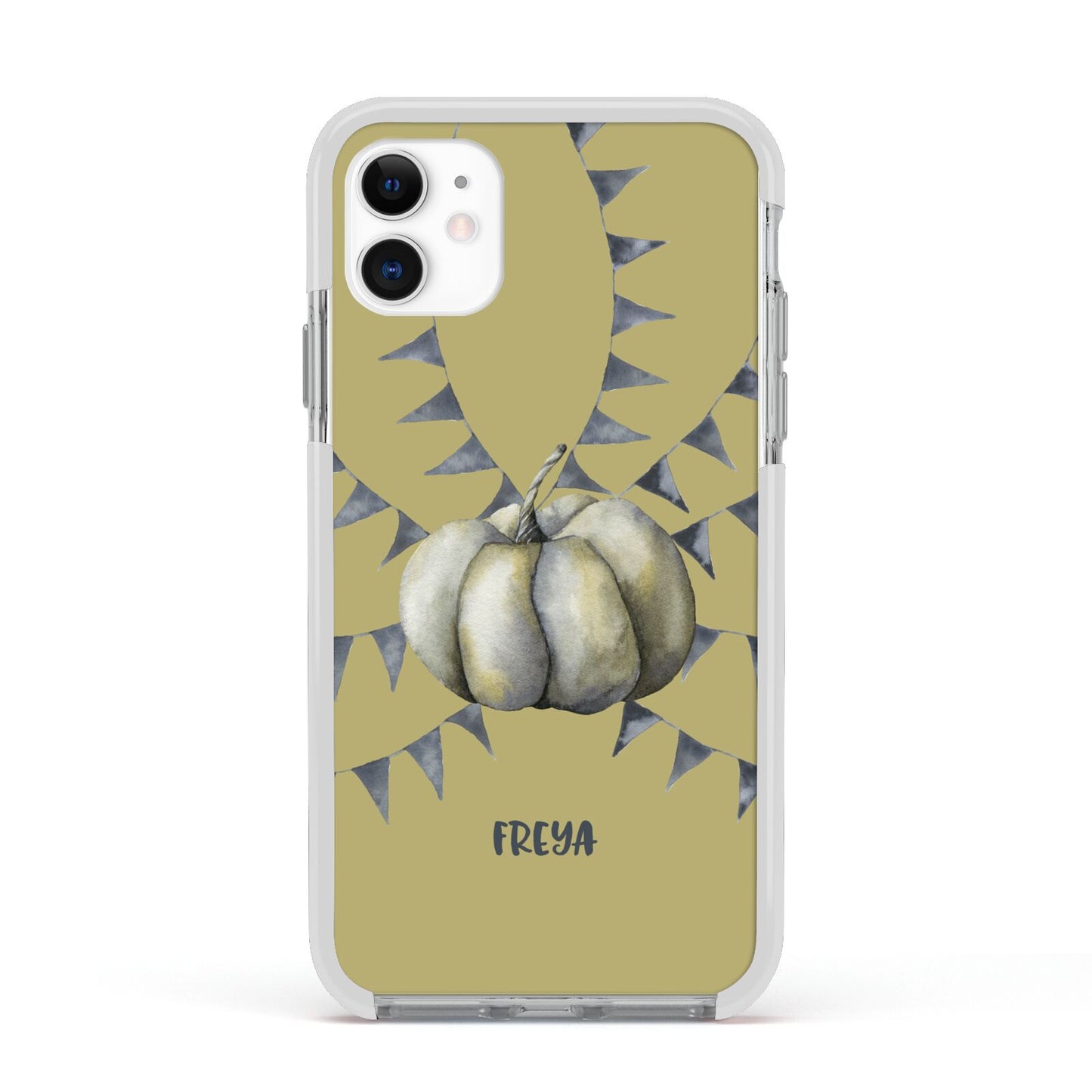 Pumpkin Part Halloween Apple iPhone 11 in White with White Impact Case