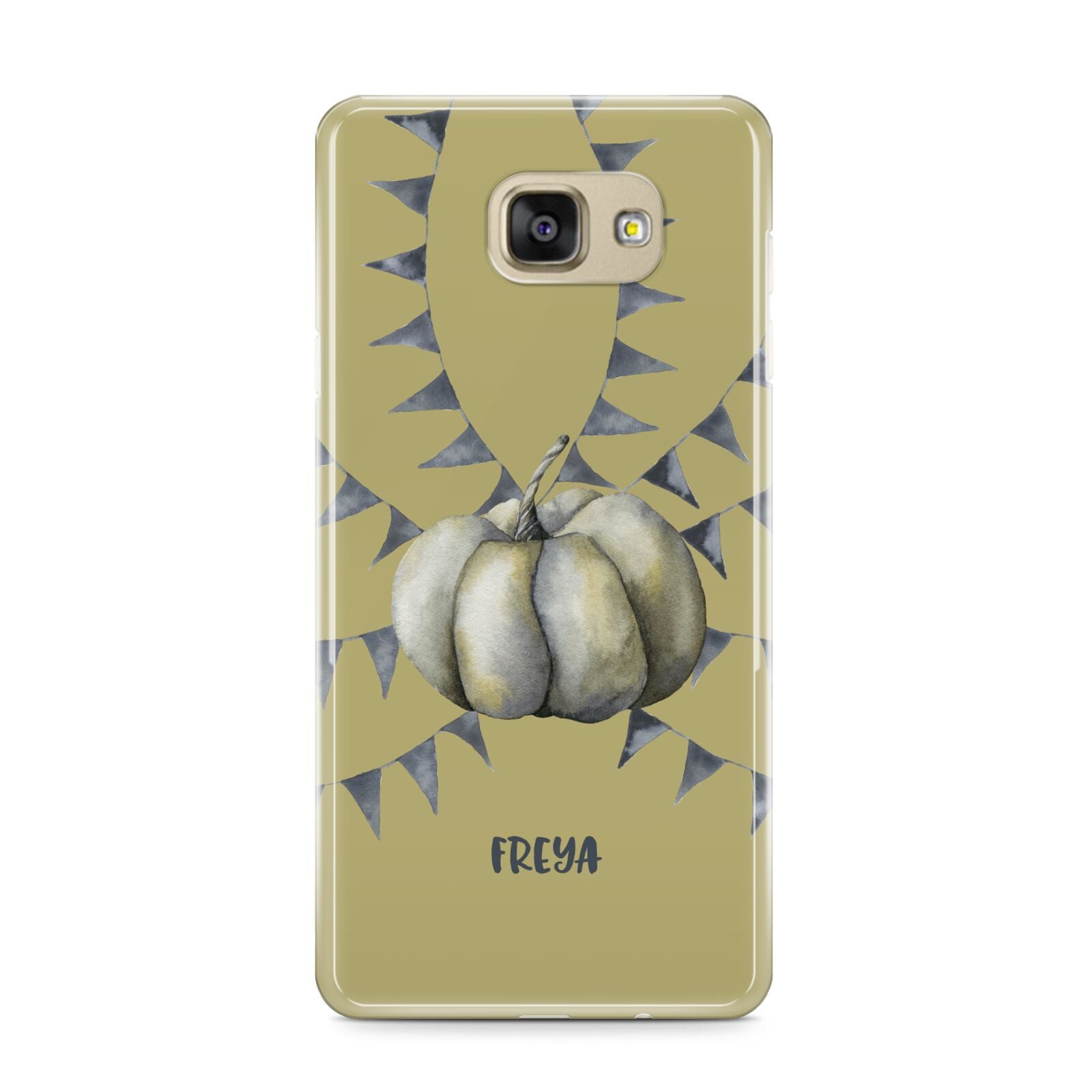 Pumpkin Part Halloween Samsung Galaxy A9 2016 Case on gold phone