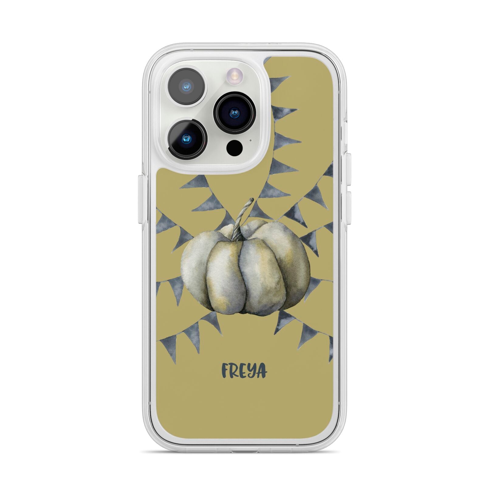 Pumpkin Part Halloween iPhone 14 Pro Clear Tough Case Silver