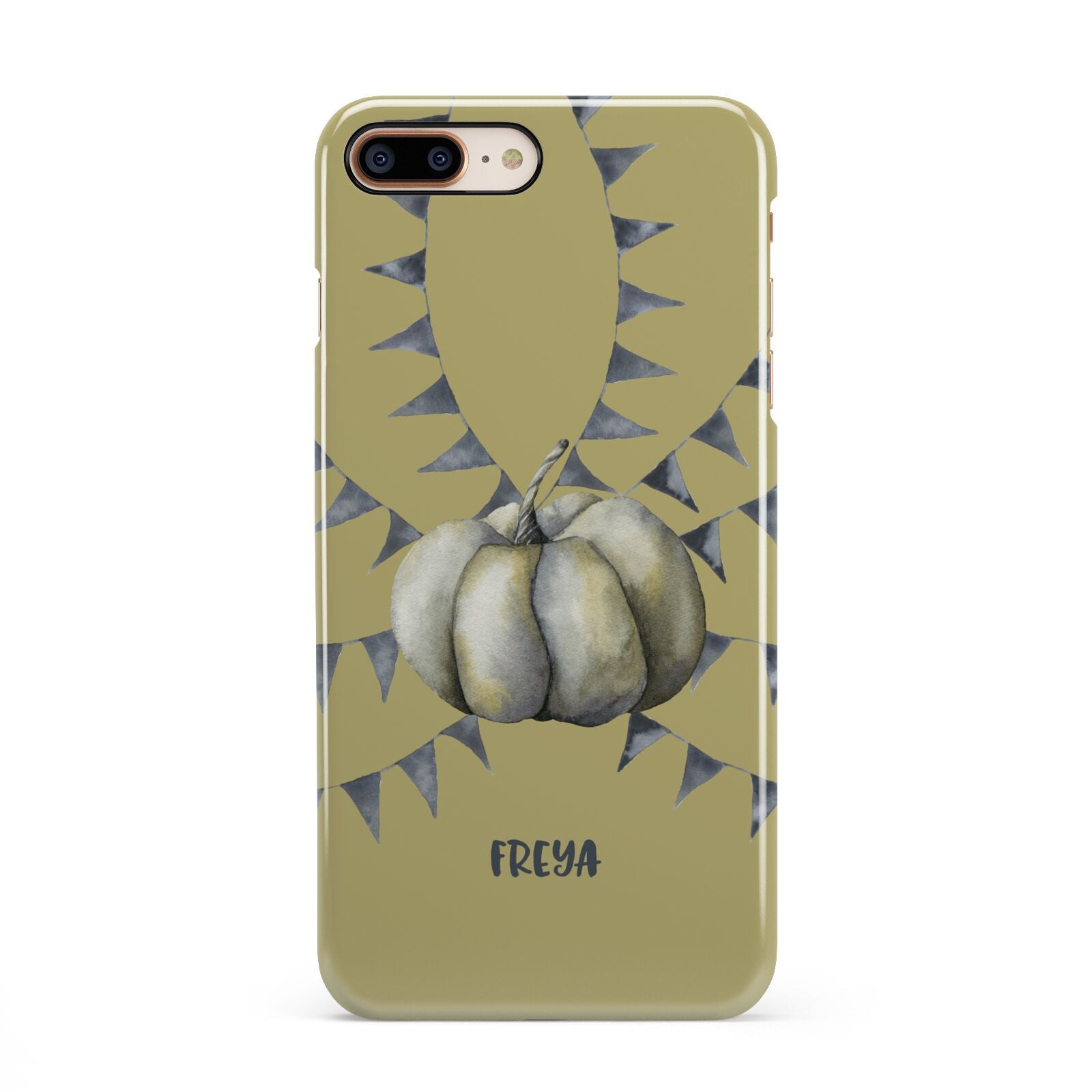 Pumpkin Part Halloween iPhone 8 Plus 3D Snap Case on Gold Phone