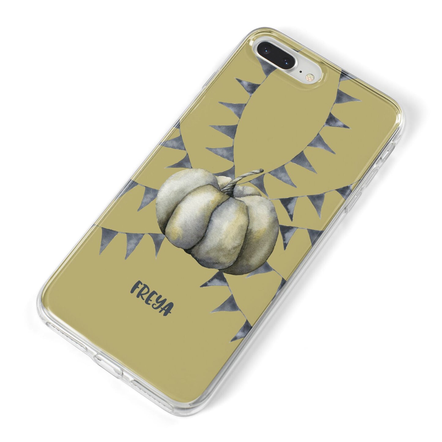 Pumpkin Part Halloween iPhone 8 Plus Bumper Case on Silver iPhone Alternative Image