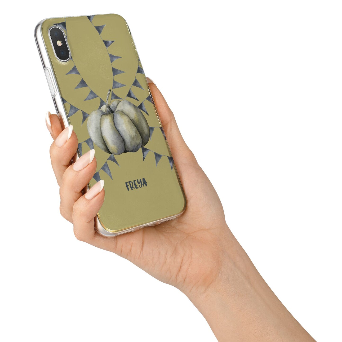 Pumpkin Part Halloween iPhone X Bumper Case on Silver iPhone Alternative Image 2