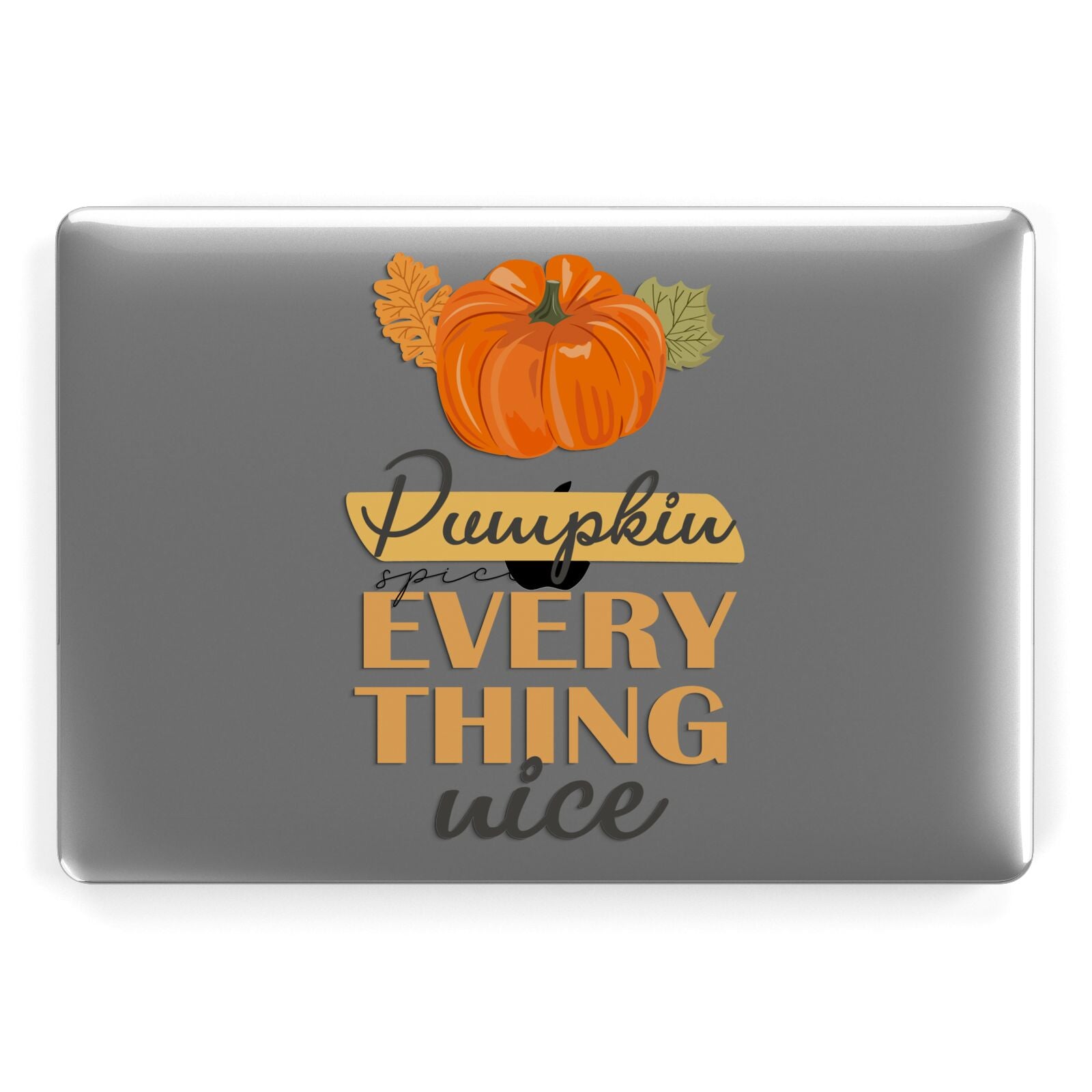 Pumpkin Spice with Caption Apple MacBook Case