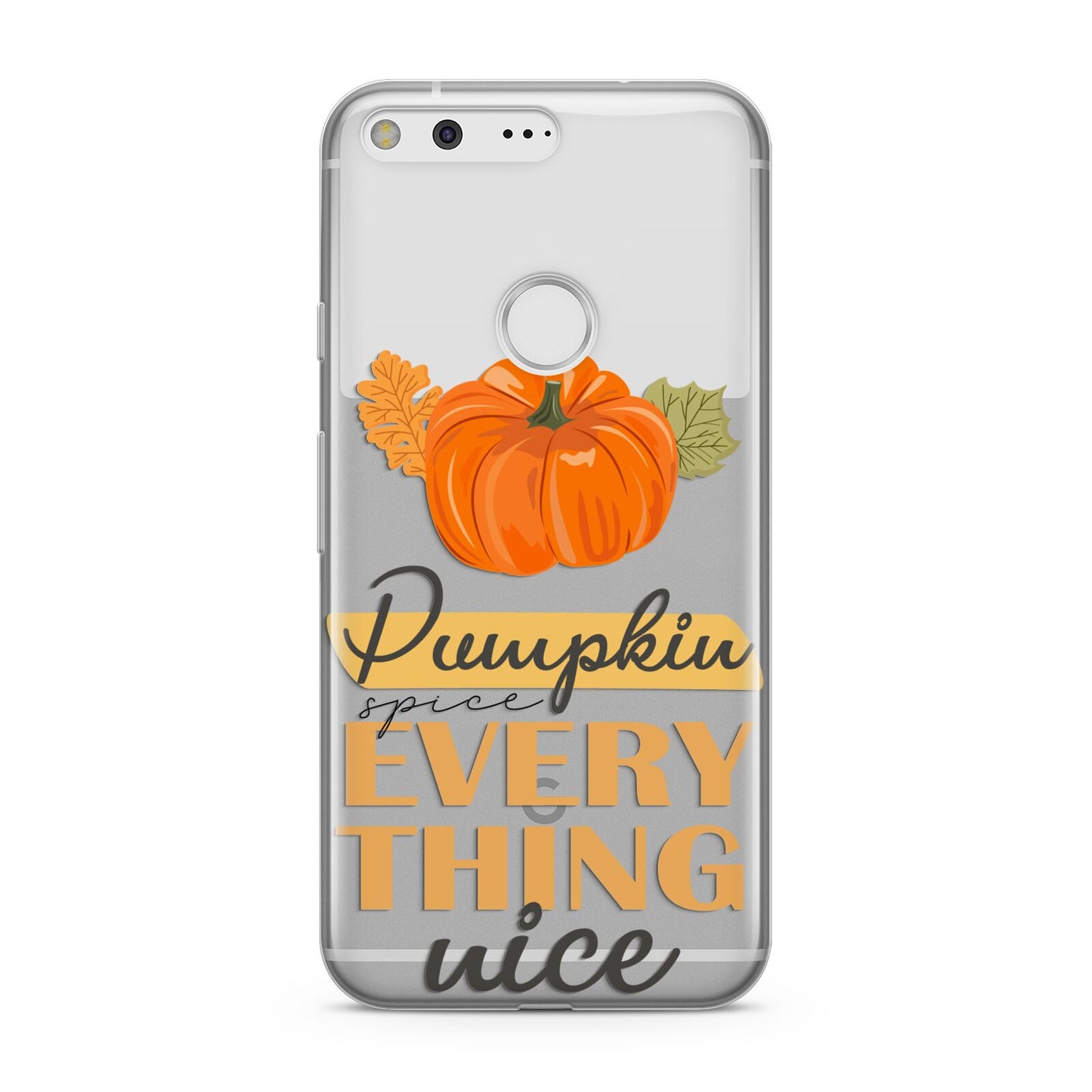 Pumpkin Spice with Caption Google Pixel Case