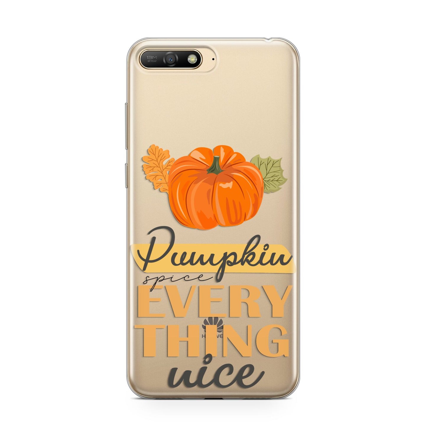 Pumpkin Spice with Caption Huawei Y6 2018