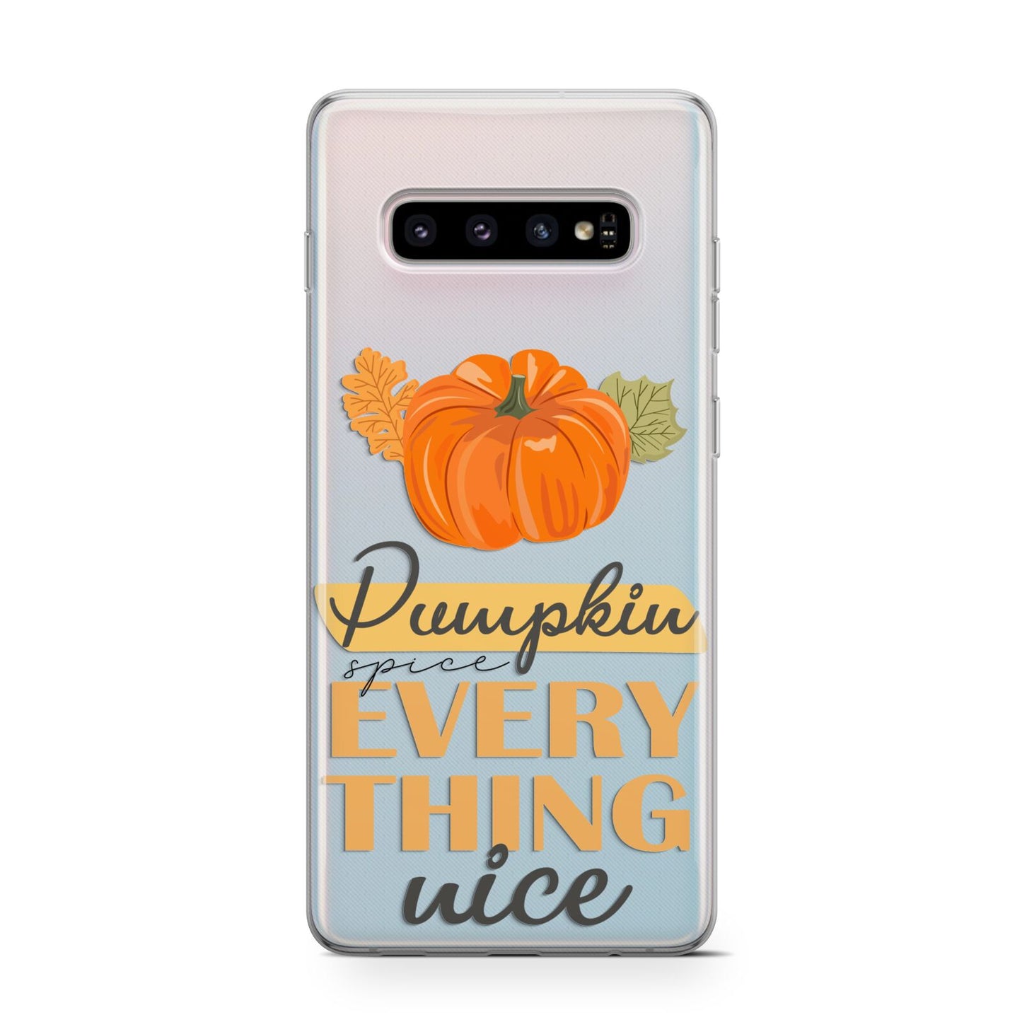 Pumpkin Spice with Caption Protective Samsung Galaxy Case