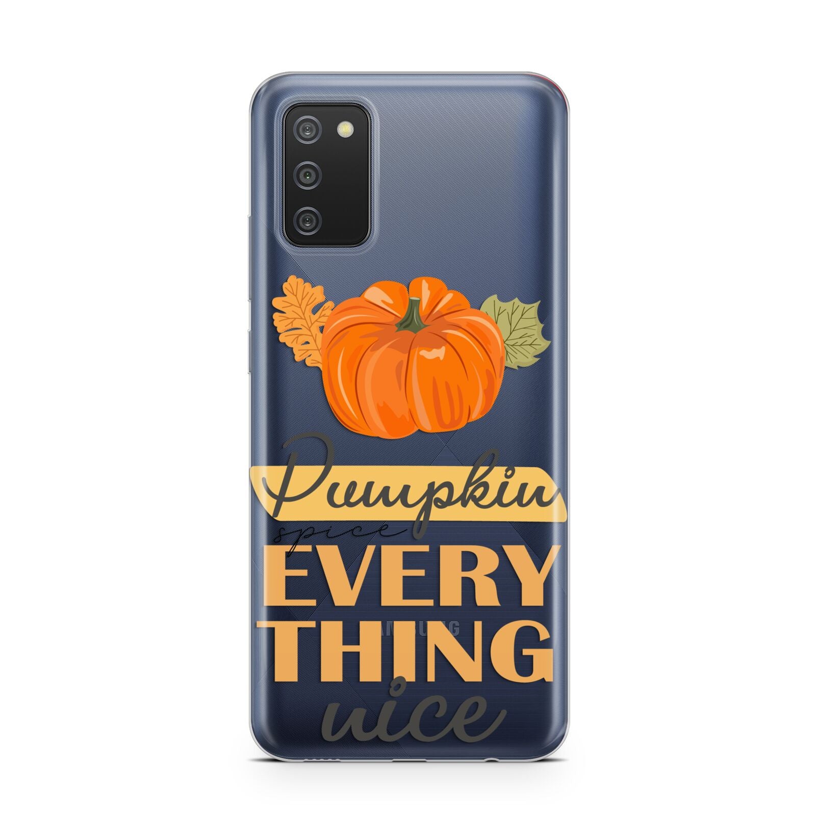 Pumpkin Spice with Caption Samsung A02s Case