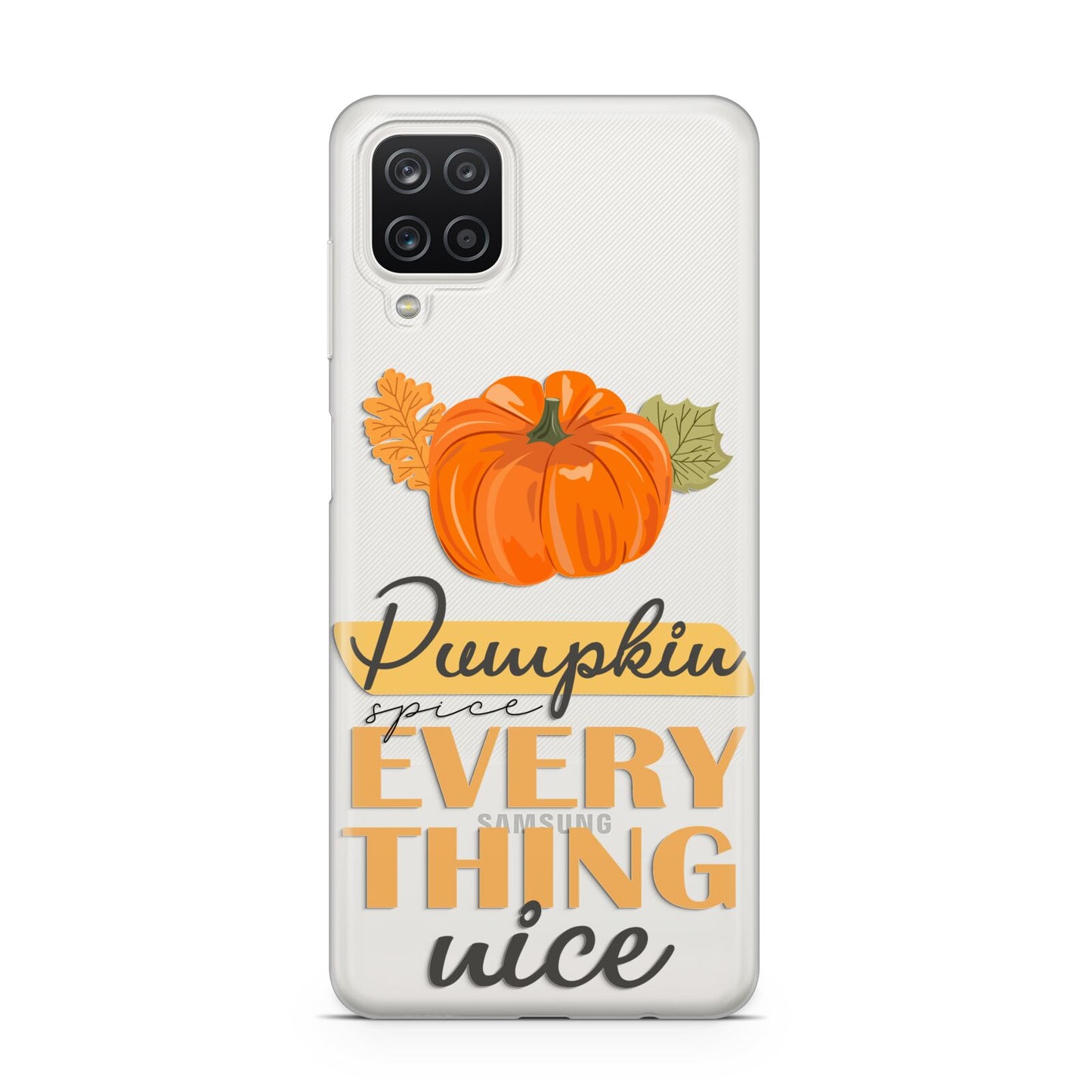 Pumpkin Spice with Caption Samsung A12 Case