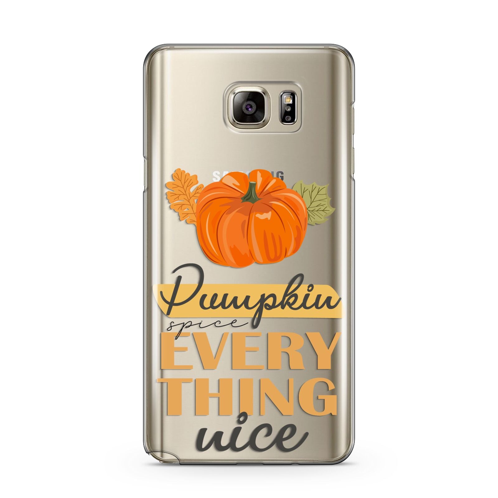 Pumpkin Spice with Caption Samsung Galaxy Note 5 Case