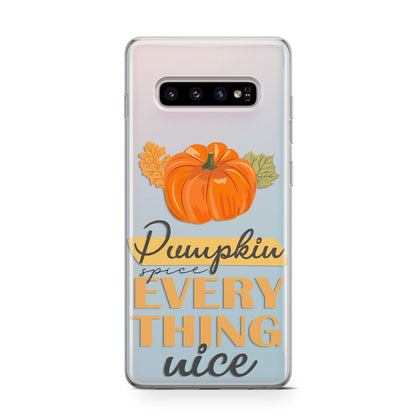 Pumpkin Spice with Caption Samsung Galaxy S10 Case