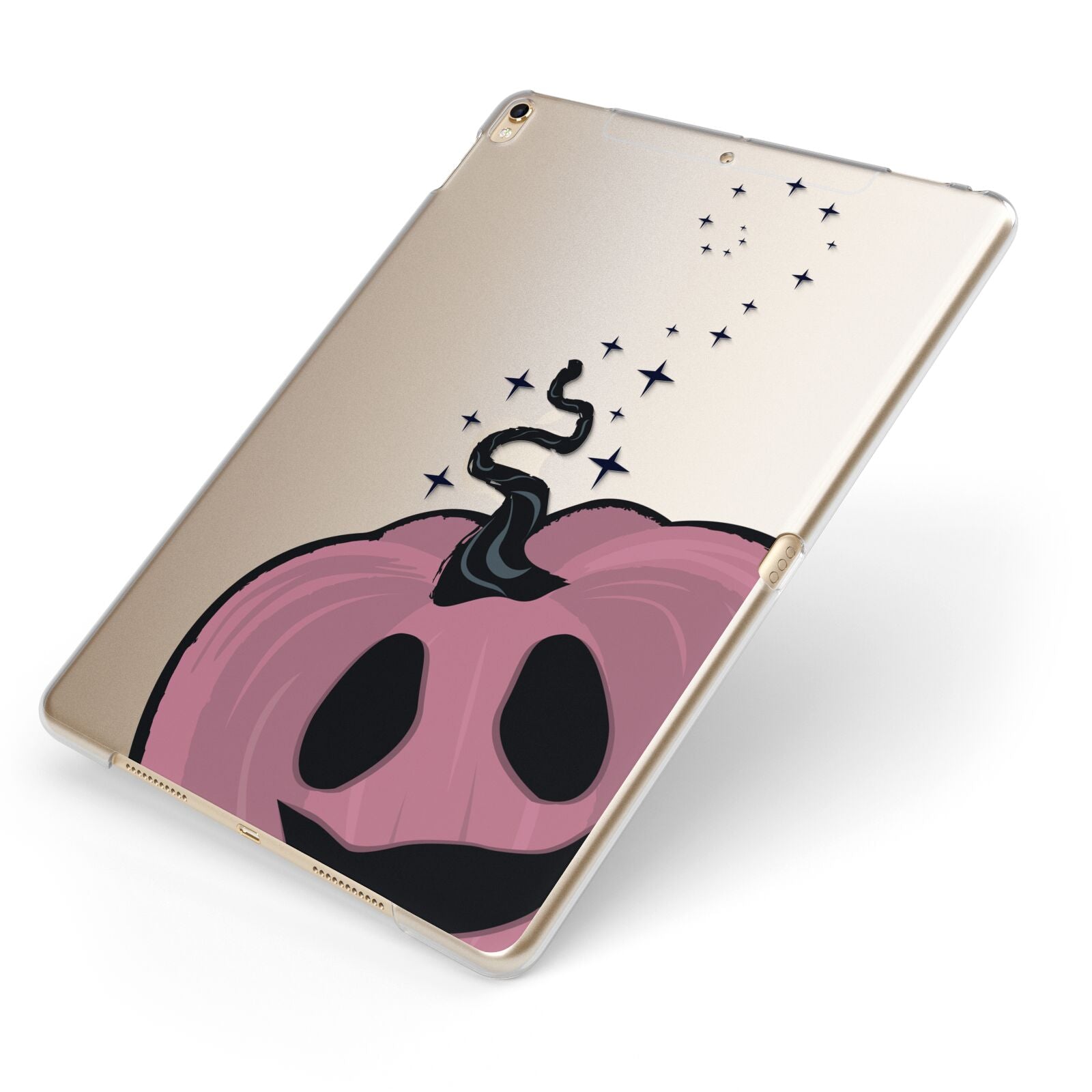 Pumpkin with Transparent Background Apple iPad Case on Gold iPad Side View