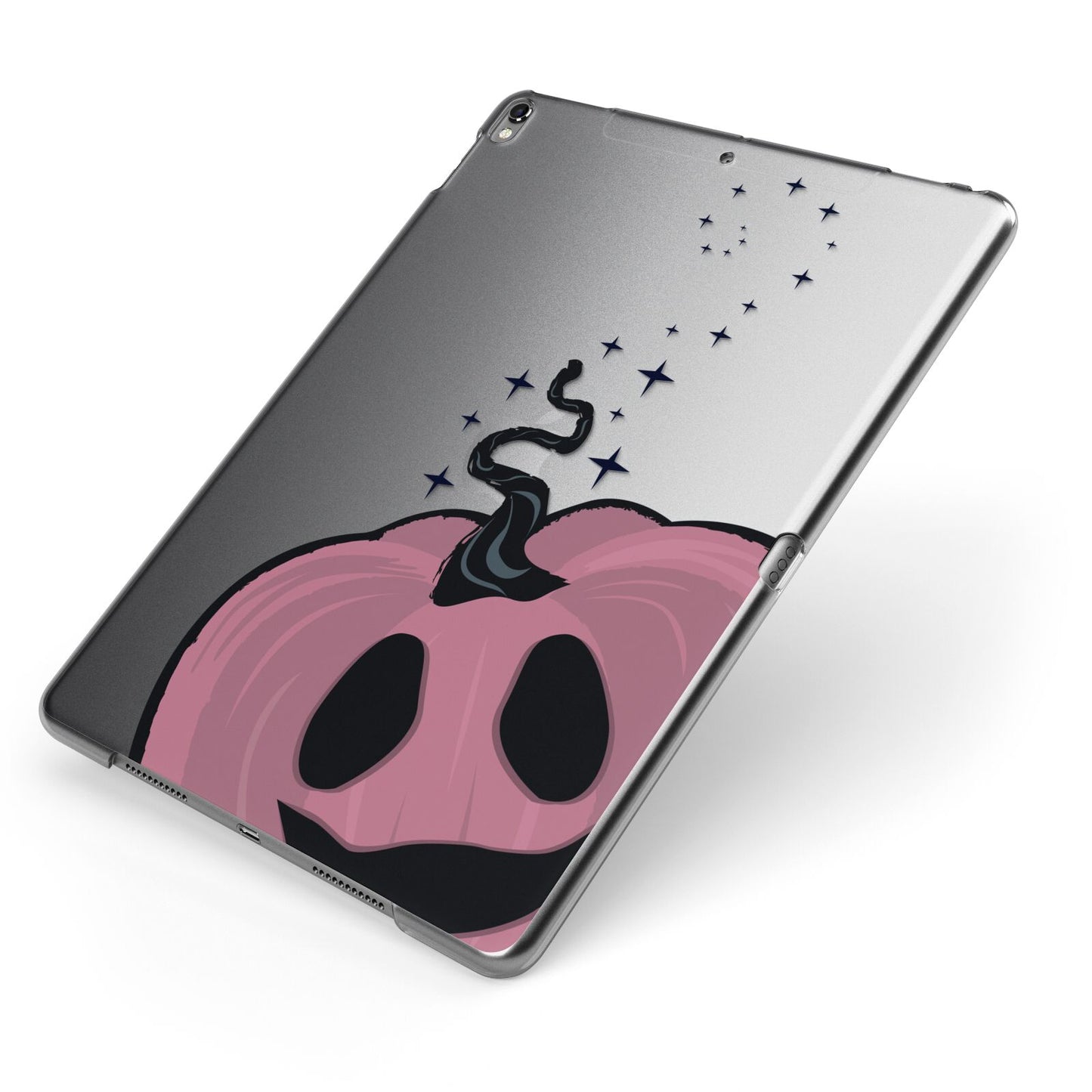 Pumpkin with Transparent Background Apple iPad Case on Grey iPad Side View