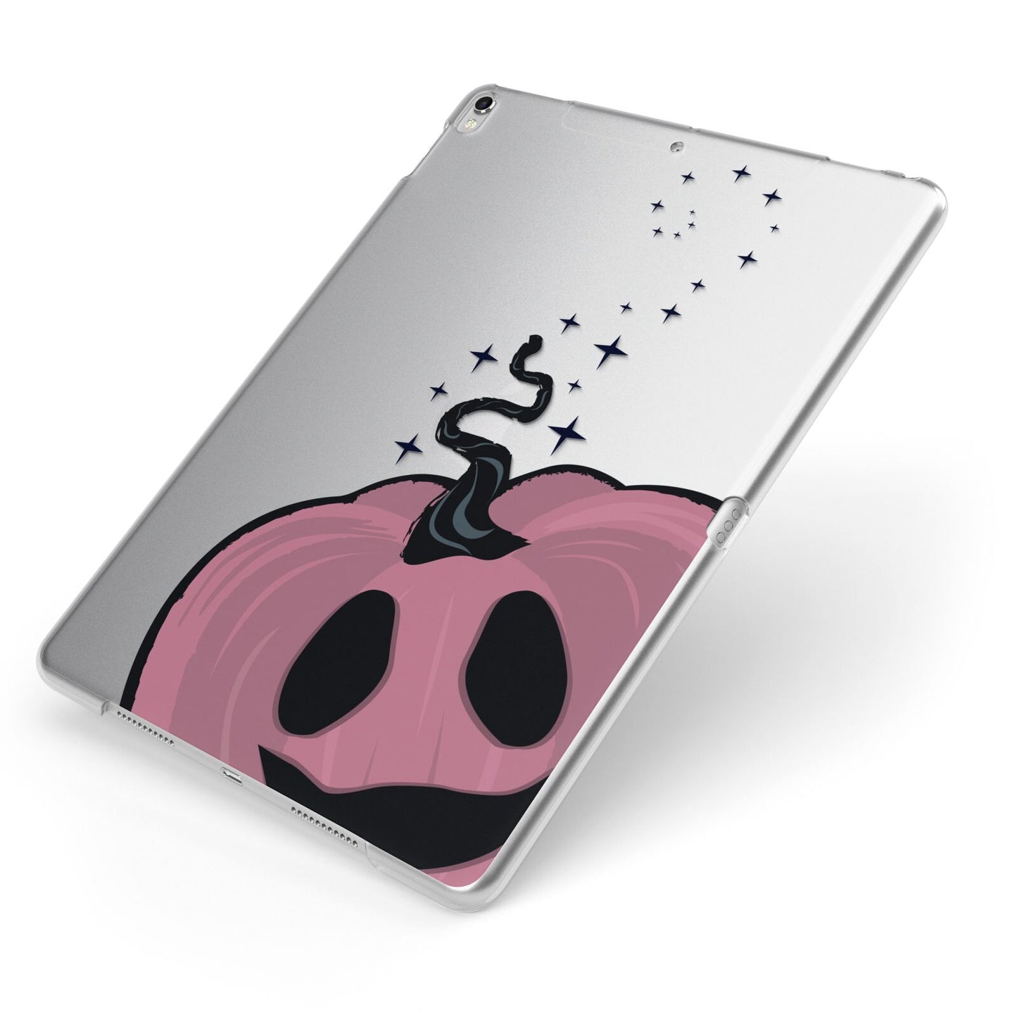 Pumpkin with Transparent Background Apple iPad Case on Silver iPad Side View