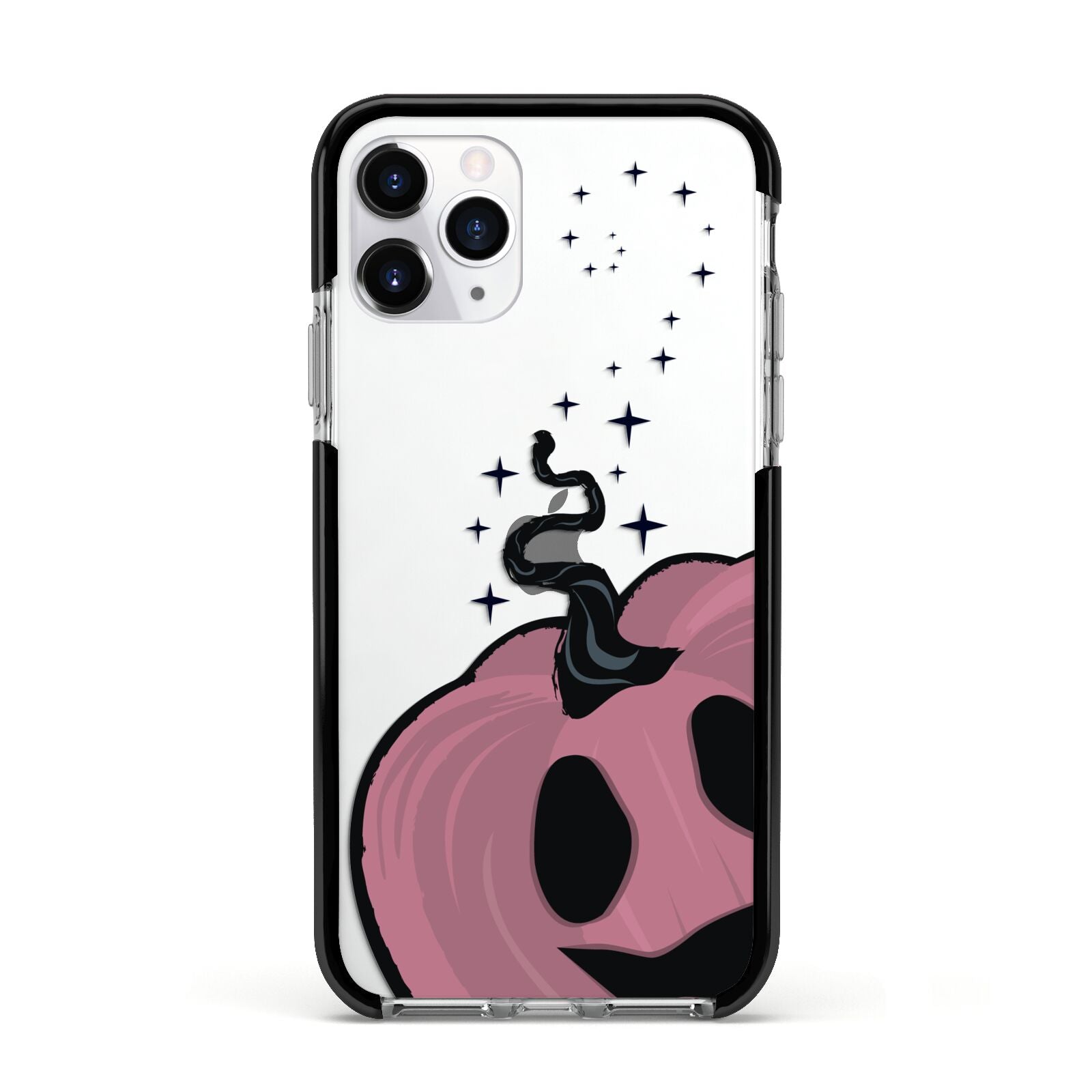 Pumpkin with Transparent Background Apple iPhone 11 Pro in Silver with Black Impact Case