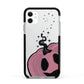 Pumpkin with Transparent Background Apple iPhone 11 in White with Black Impact Case