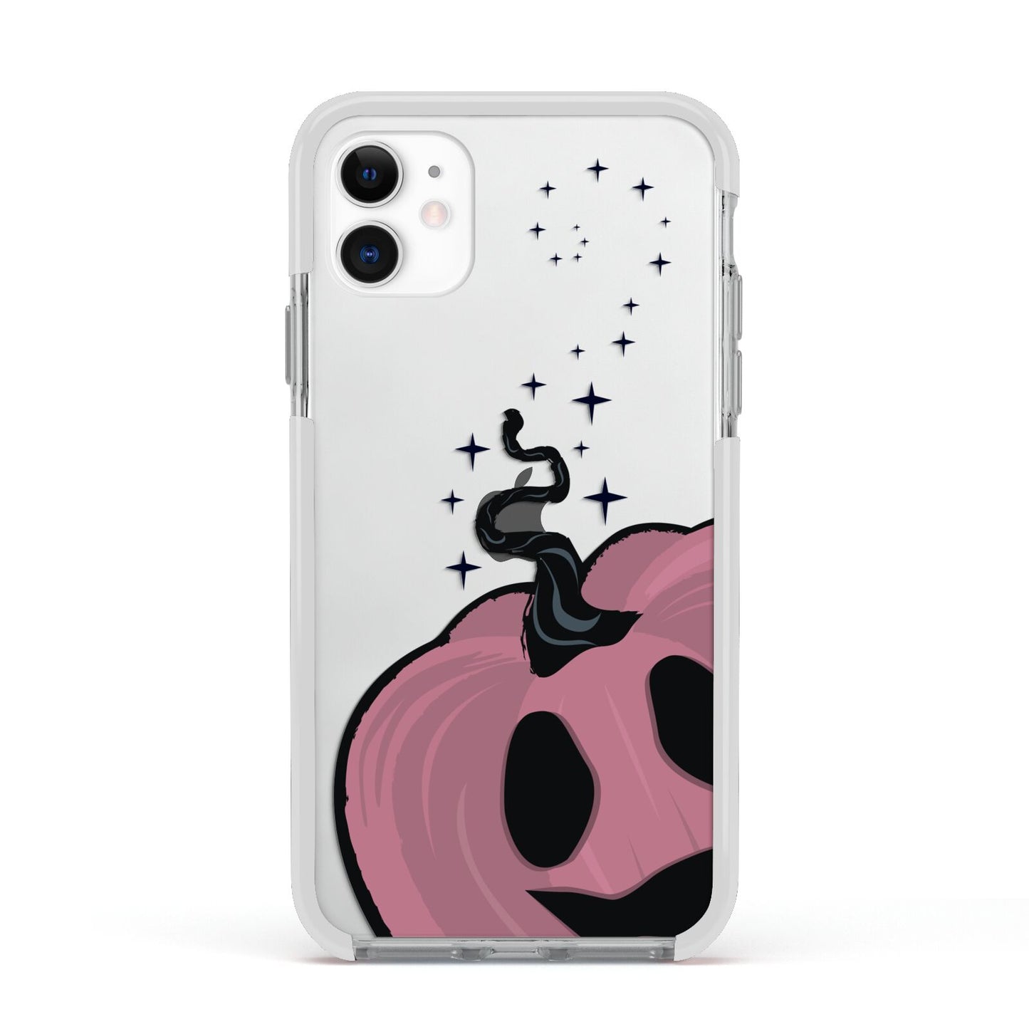 Pumpkin with Transparent Background Apple iPhone 11 in White with White Impact Case