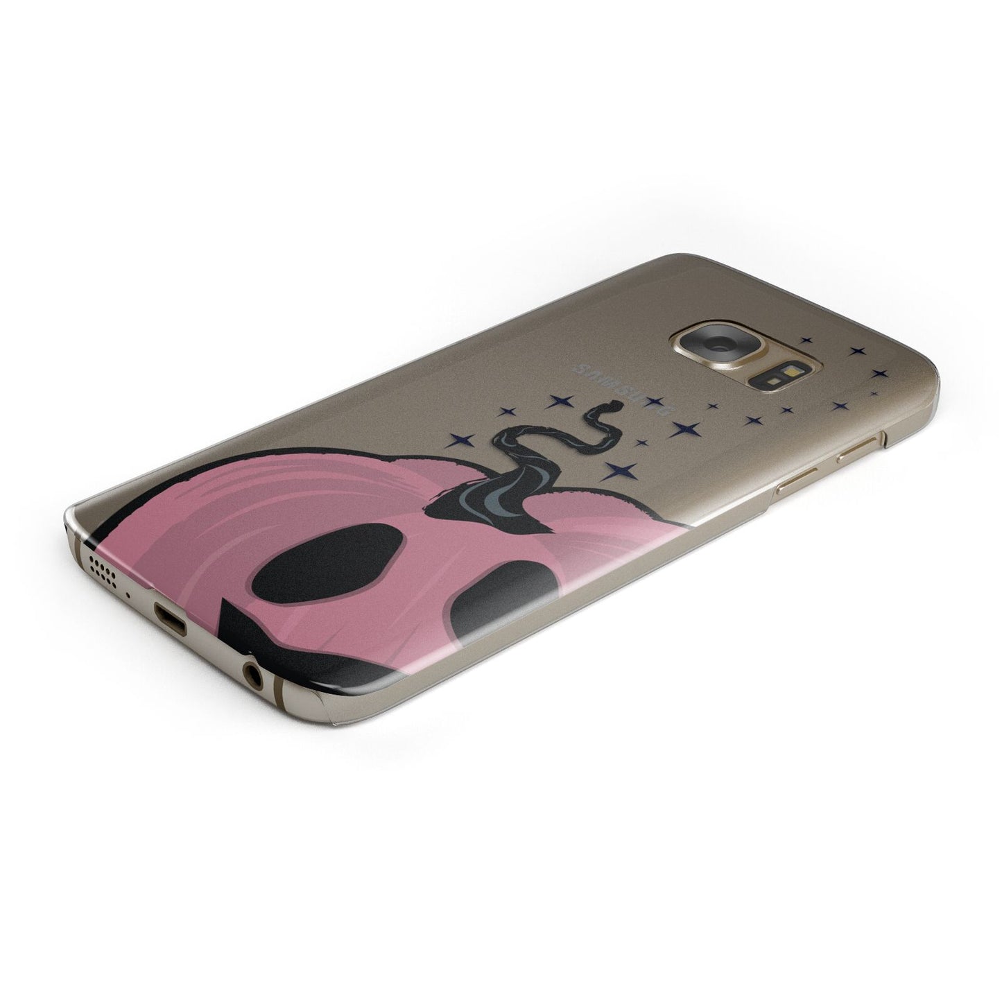 Pumpkin with Transparent Background Protective Samsung Galaxy Case Angled Image