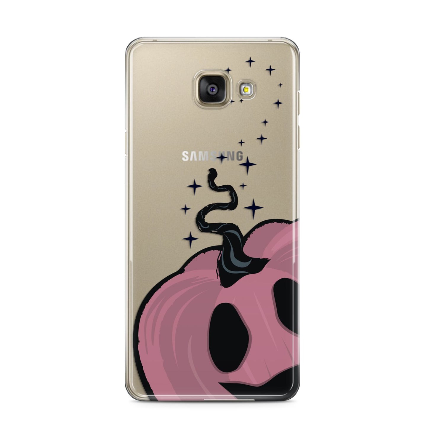 Pumpkin with Transparent Background Samsung Galaxy A3 2016 Case on gold phone