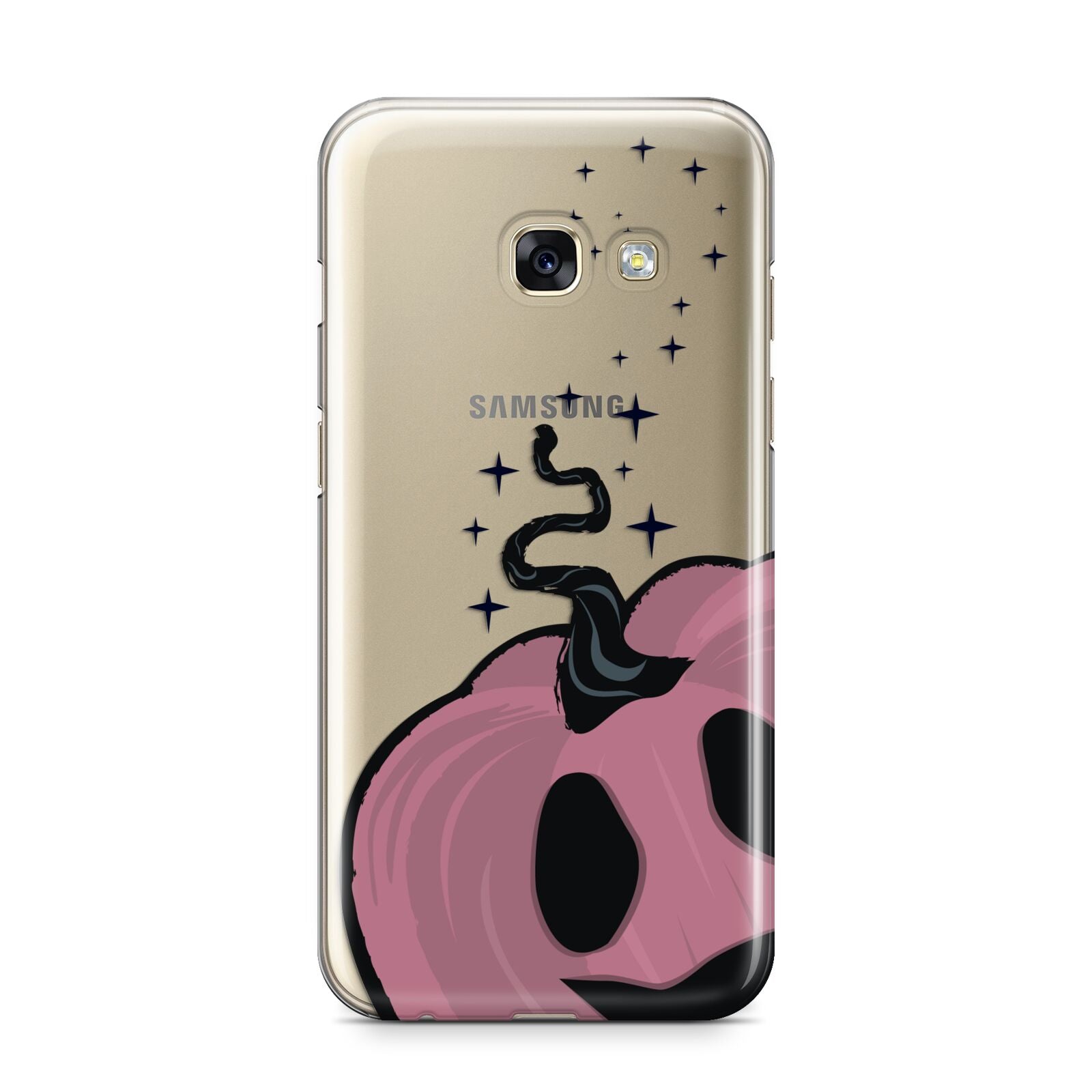 Pumpkin with Transparent Background Samsung Galaxy A3 2017 Case on gold phone