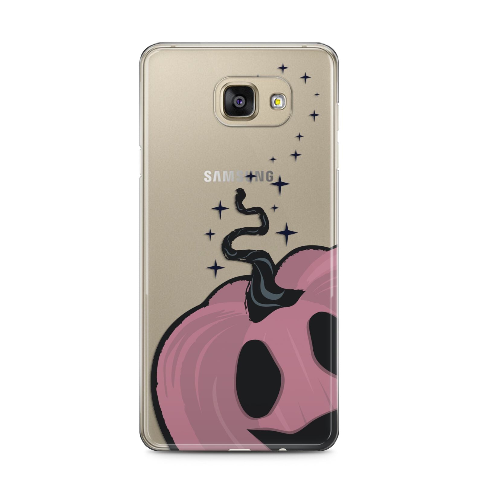 Pumpkin with Transparent Background Samsung Galaxy A5 2016 Case on gold phone