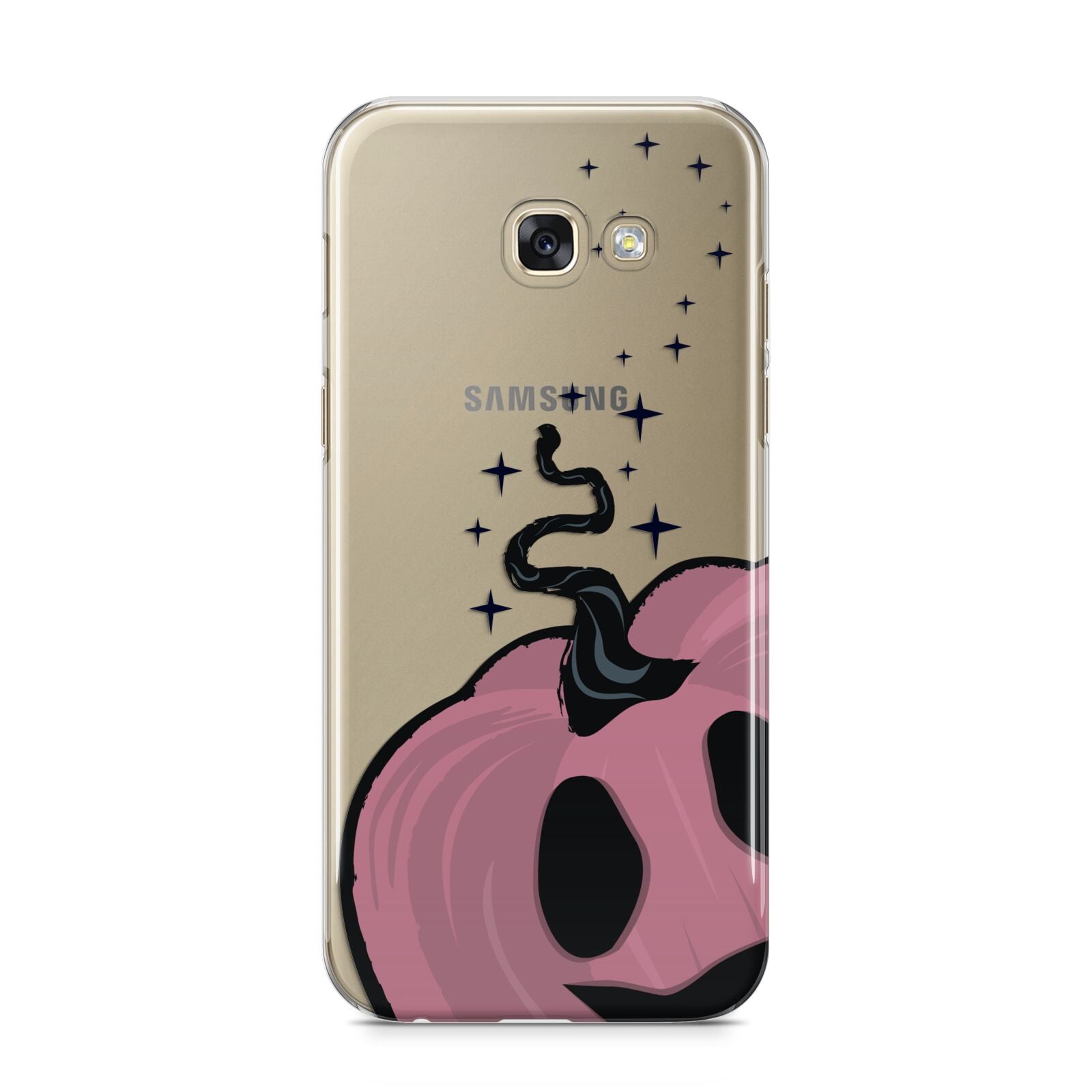 Pumpkin with Transparent Background Samsung Galaxy A5 2017 Case on gold phone