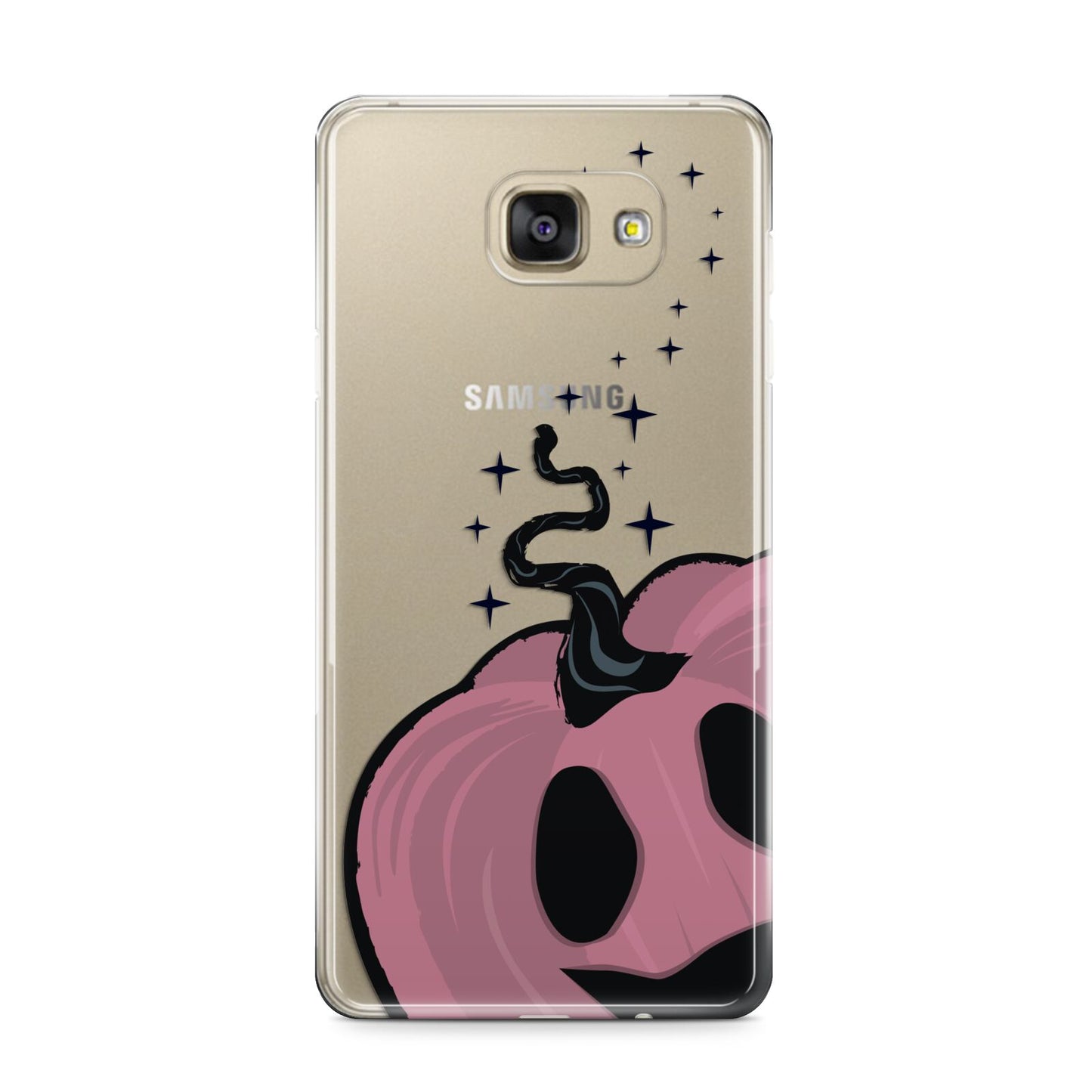 Pumpkin with Transparent Background Samsung Galaxy A9 2016 Case on gold phone