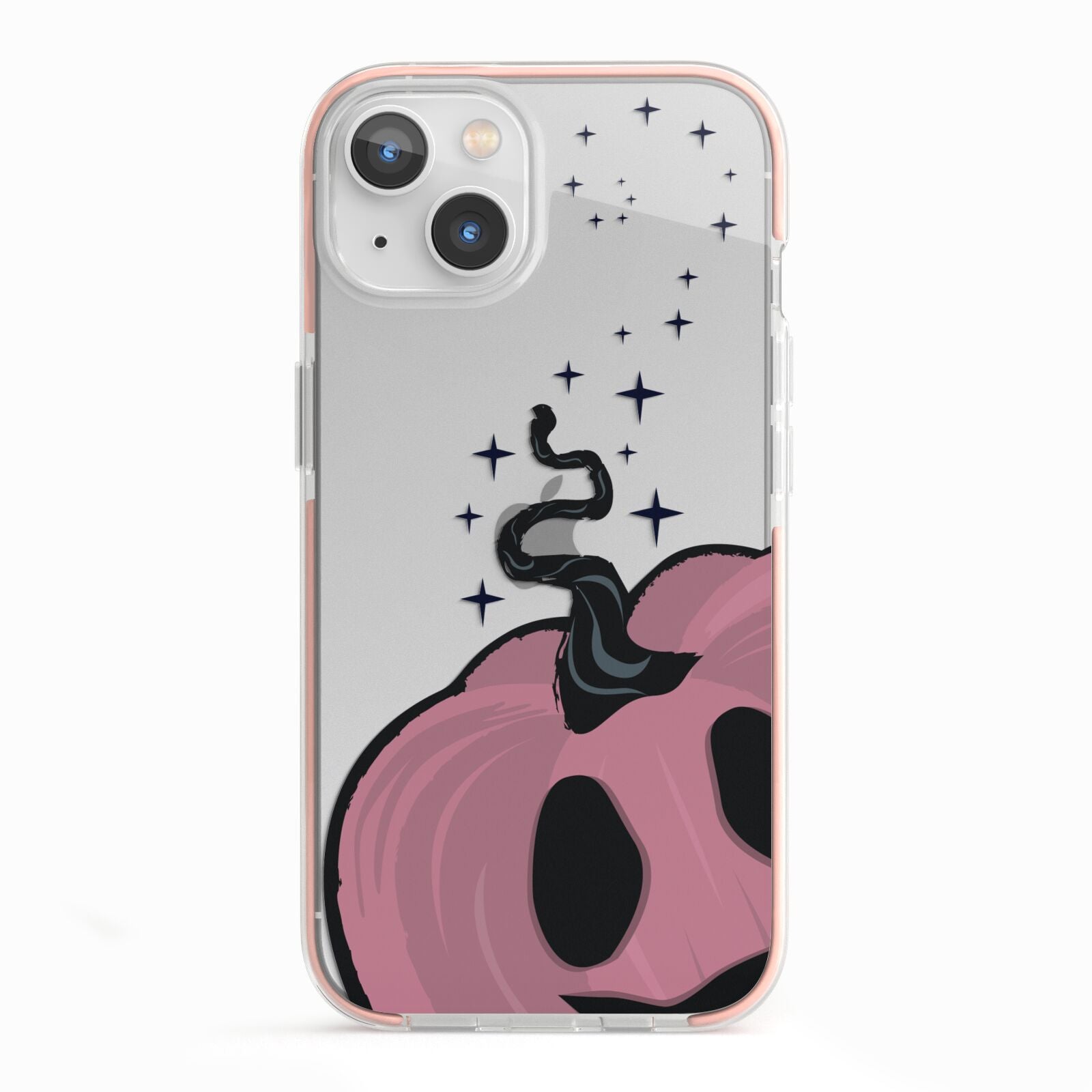 Pumpkin with Transparent Background iPhone 13 TPU Impact Case with Pink Edges