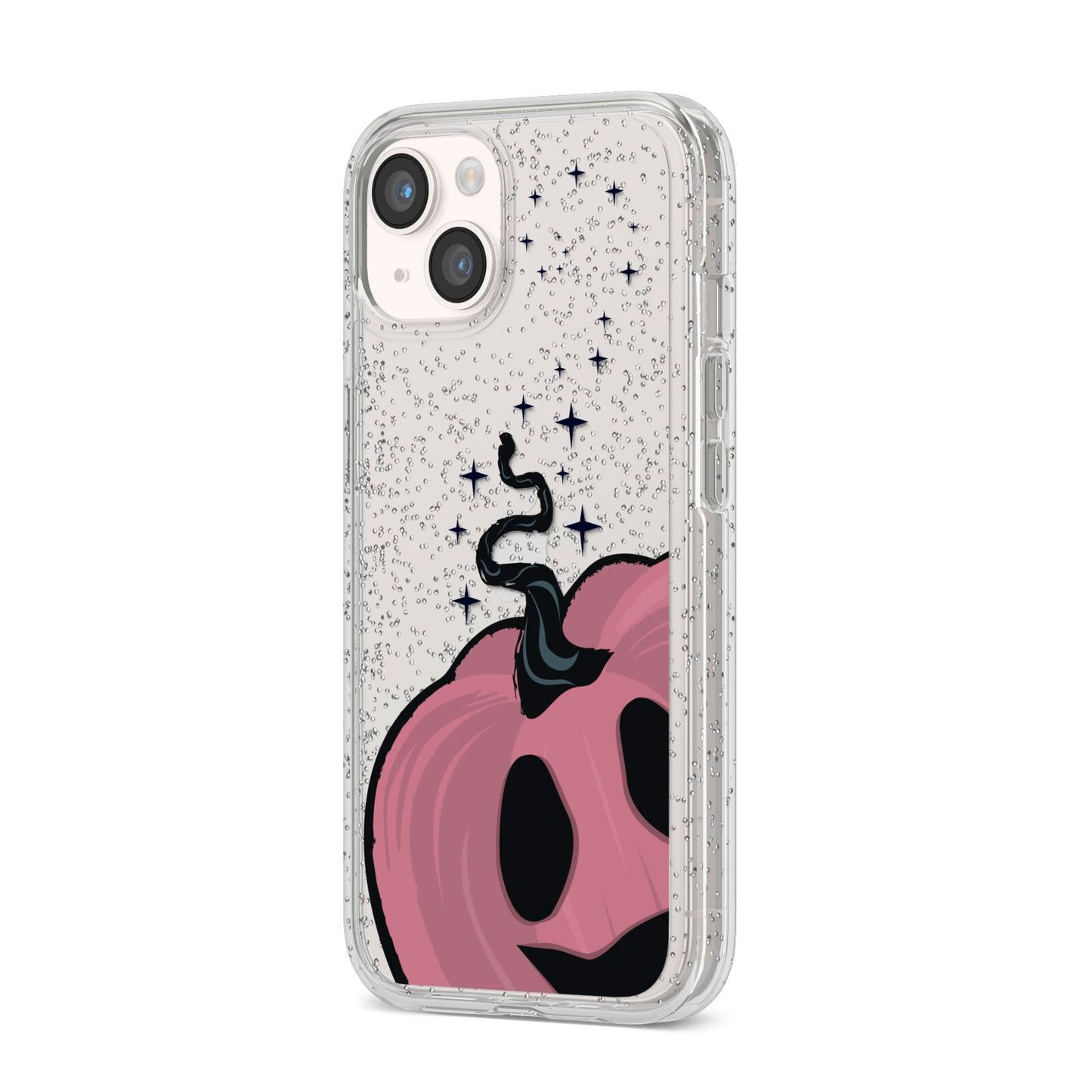 Pumpkin with Transparent Background iPhone 14 Glitter Tough Case Starlight Angled Image
