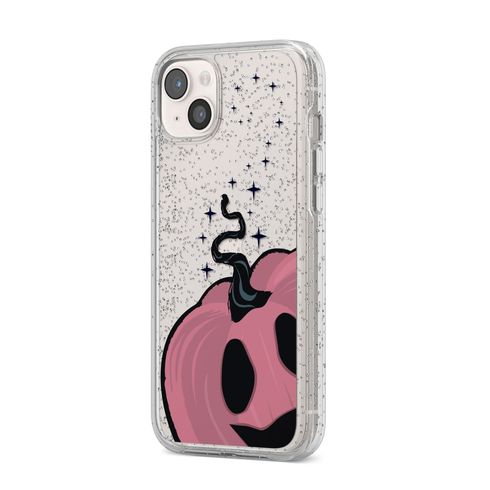 Pumpkin with Transparent Background iPhone 14 Plus Glitter Tough Case Starlight Angled Image