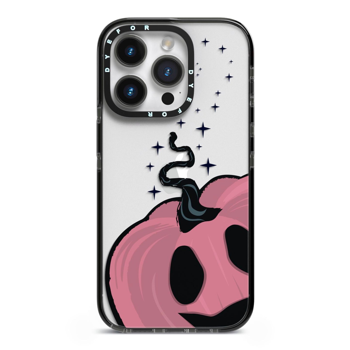 Pumpkin with Transparent Background iPhone 14 Pro Black Impact Case on Silver phone