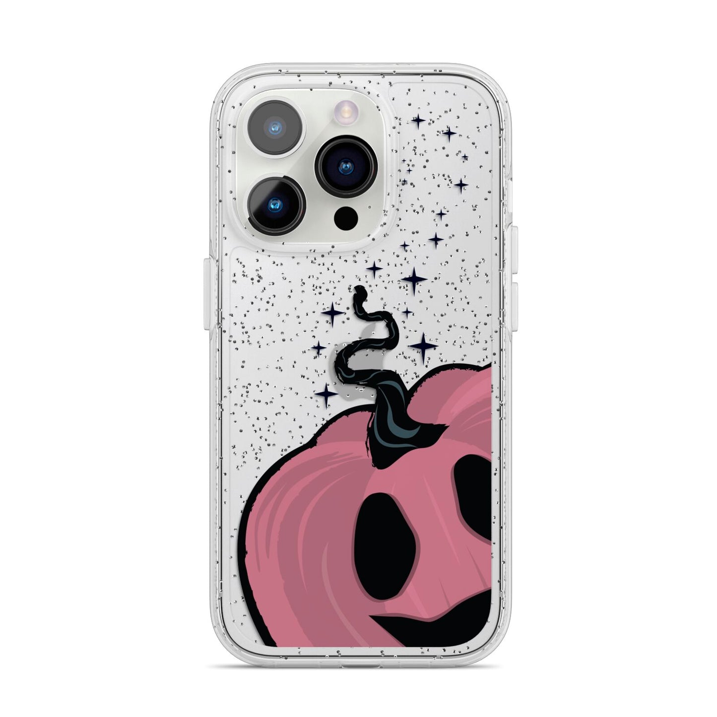 Pumpkin with Transparent Background iPhone 14 Pro Glitter Tough Case Silver