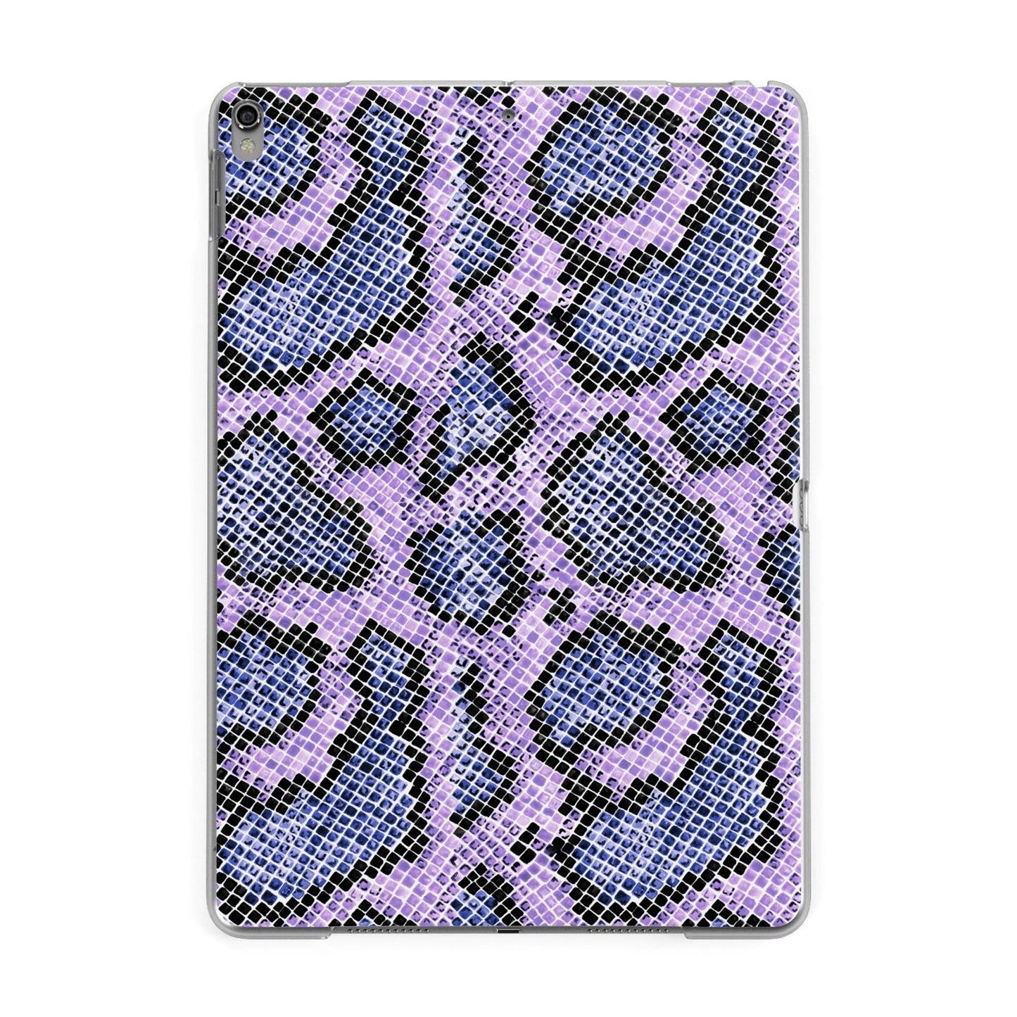 Purple And Blue Snakeskin Apple iPad Grey Case