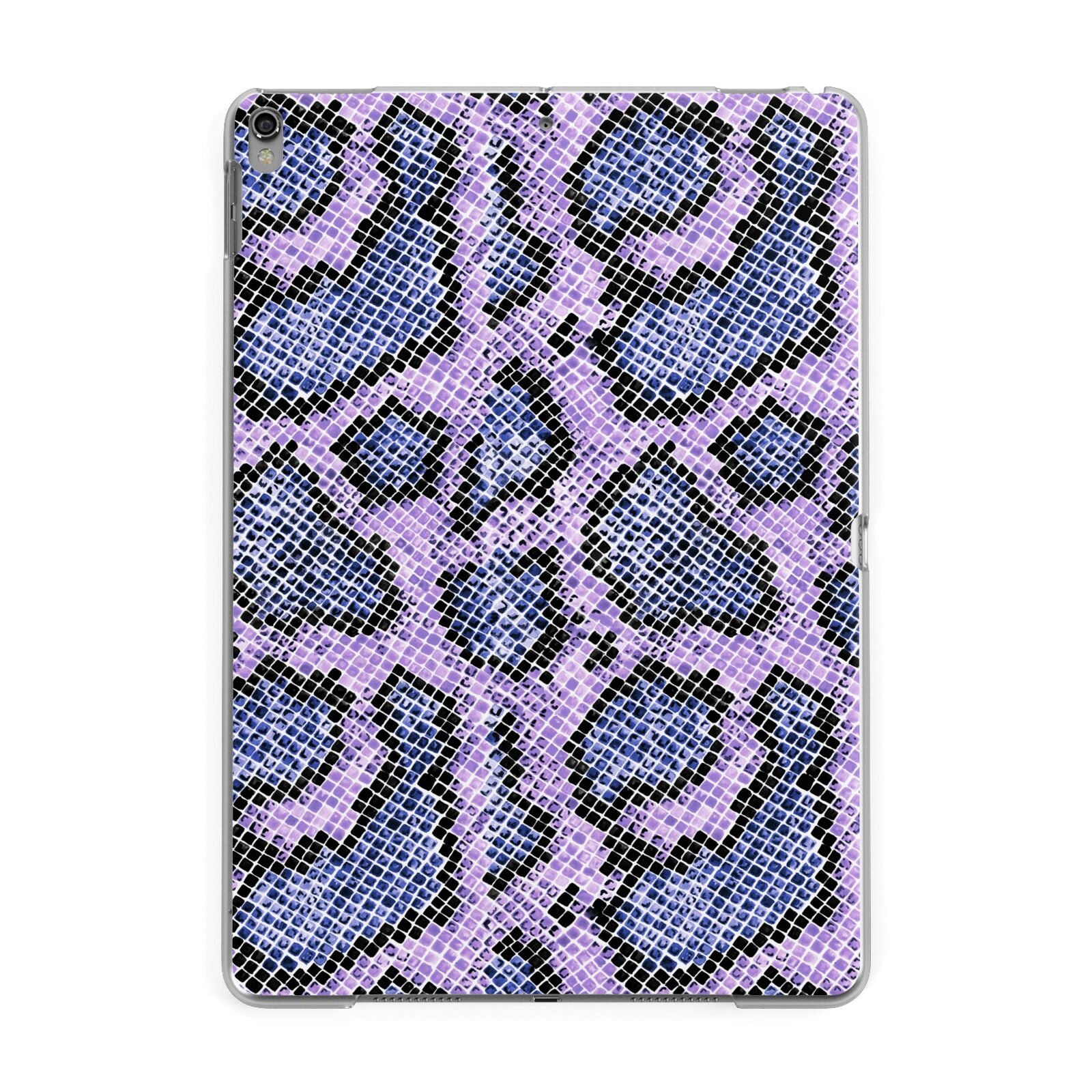 Purple And Blue Snakeskin Apple iPad Grey Case