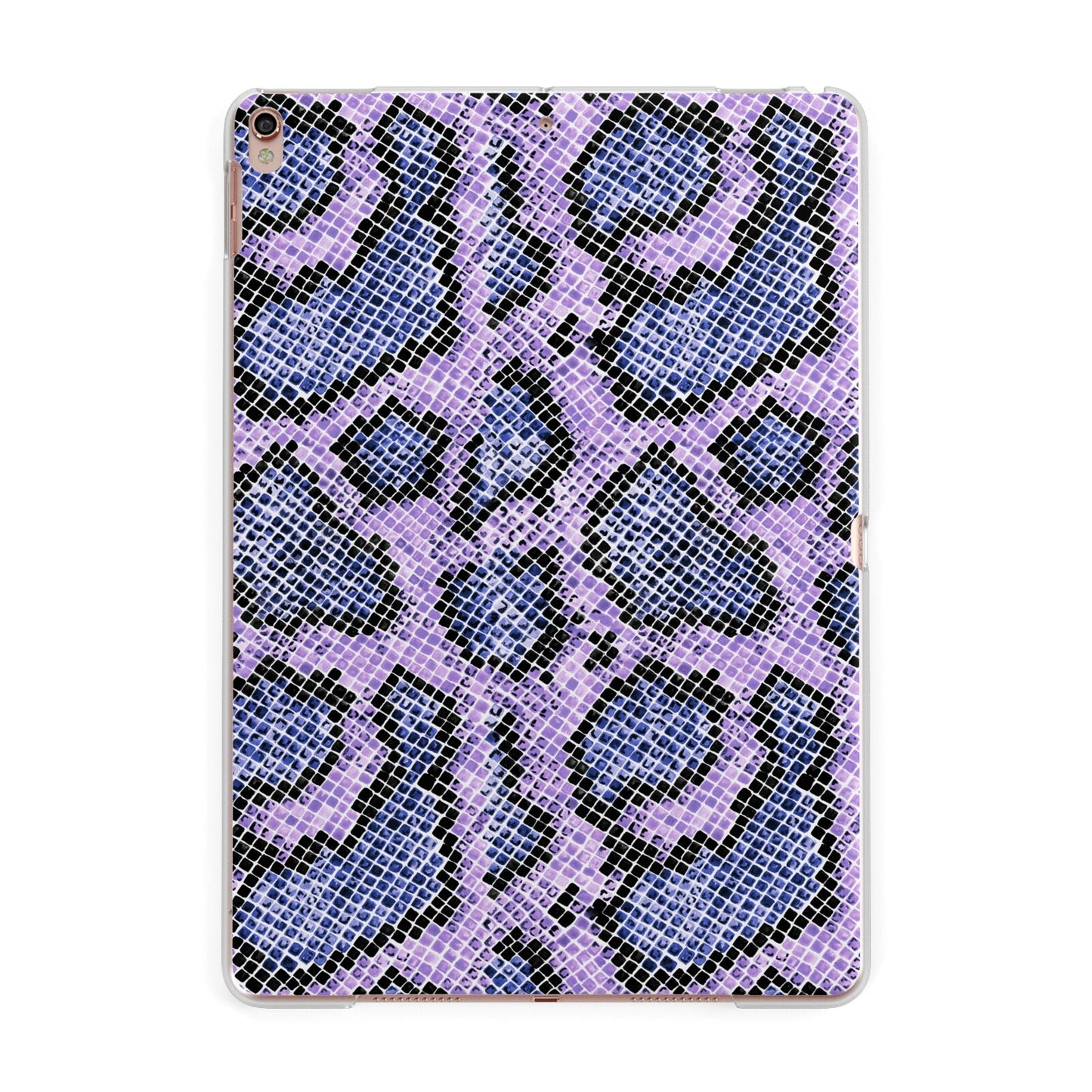 Purple And Blue Snakeskin Apple iPad Rose Gold Case