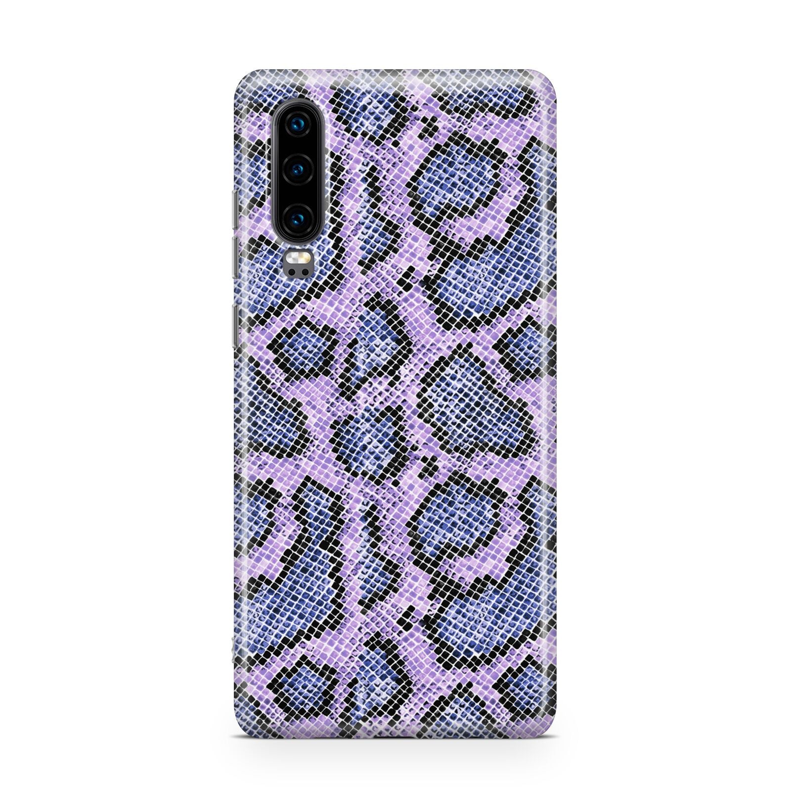 Purple And Blue Snakeskin Huawei P30 Phone Case