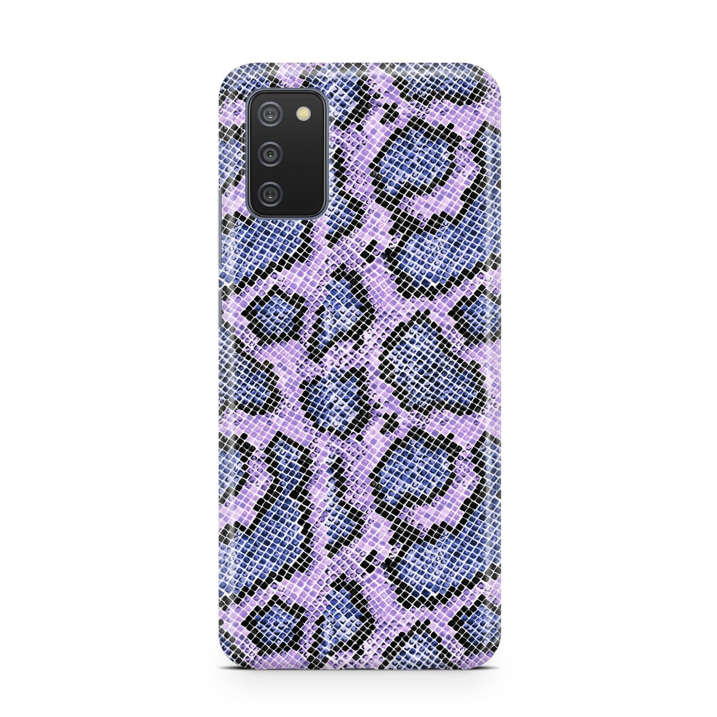 Purple And Blue Snakeskin Samsung A02s Case