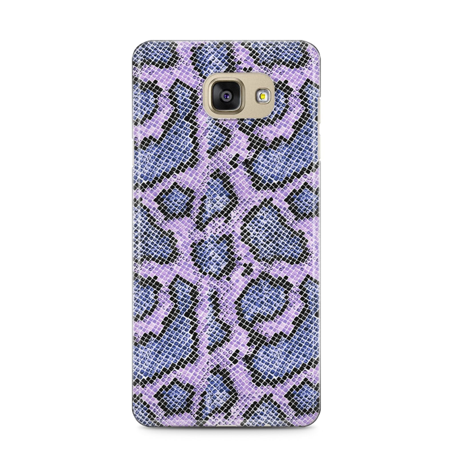 Purple And Blue Snakeskin Samsung Galaxy A5 2016 Case on gold phone