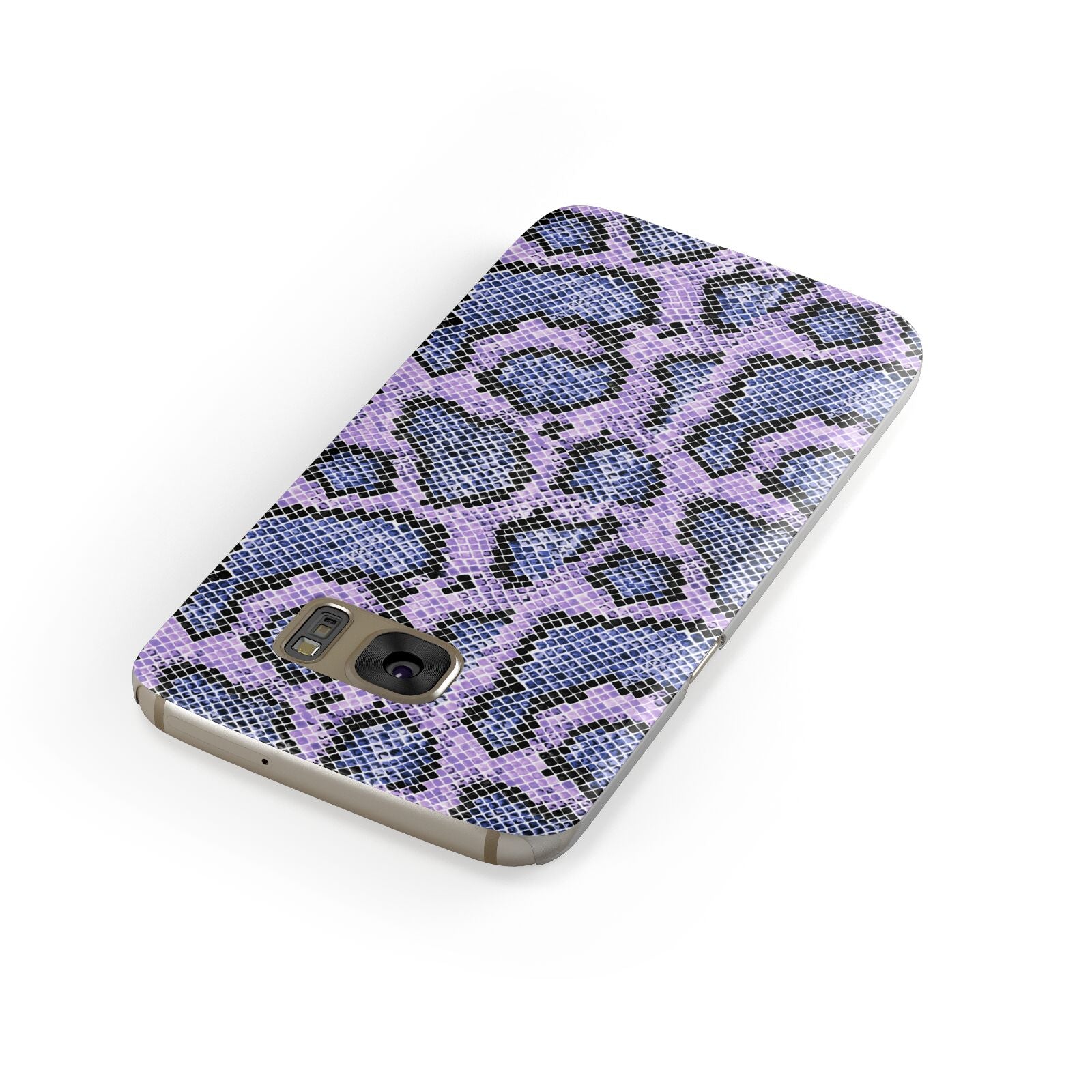 Purple And Blue Snakeskin Samsung Galaxy Case Front Close Up