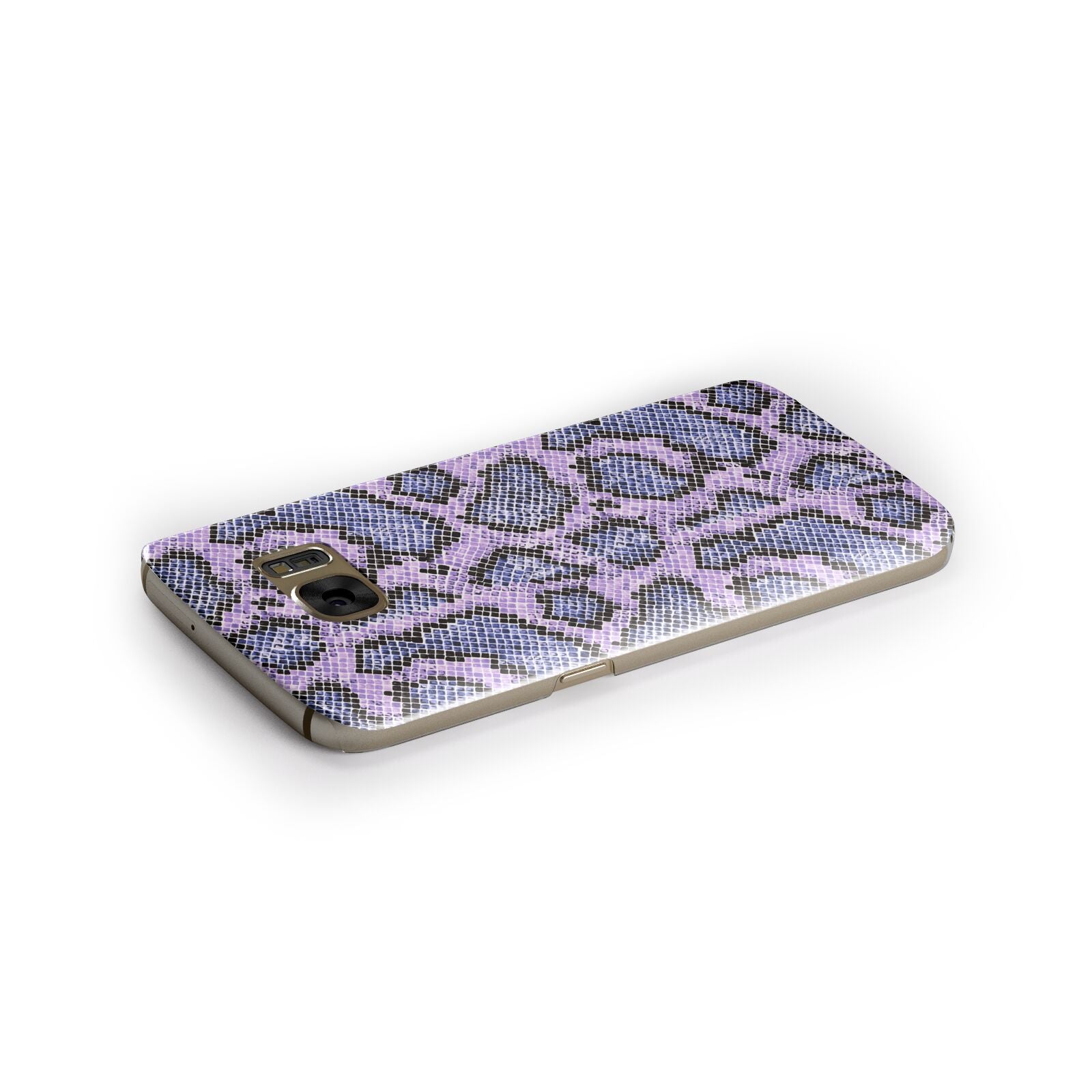 Purple And Blue Snakeskin Samsung Galaxy Case Side Close Up