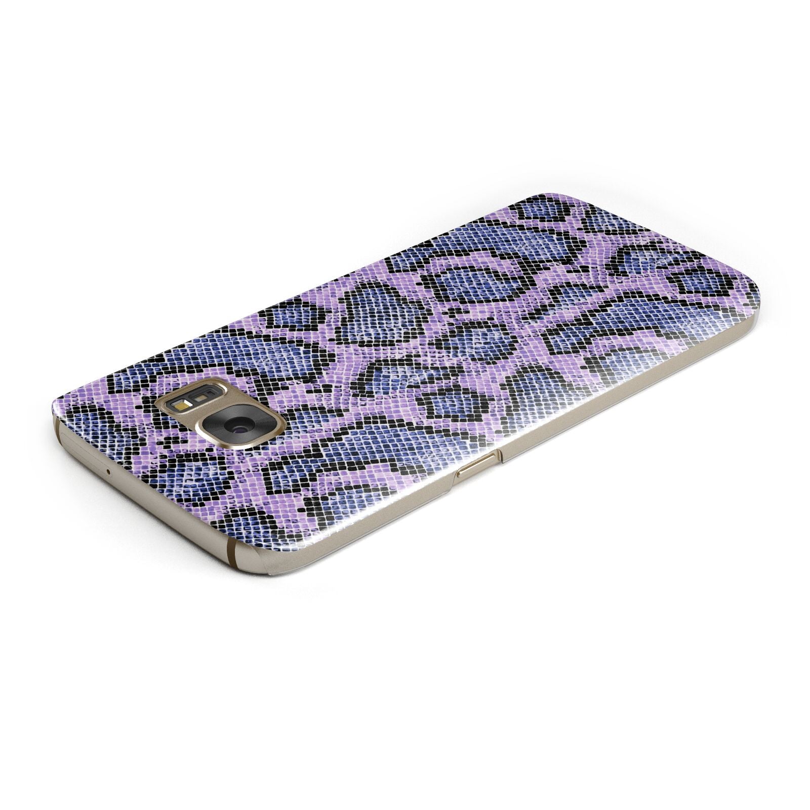 Purple And Blue Snakeskin Samsung Galaxy Case Top Cutout