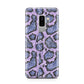 Purple And Blue Snakeskin Samsung Galaxy S9 Plus Case on Silver phone
