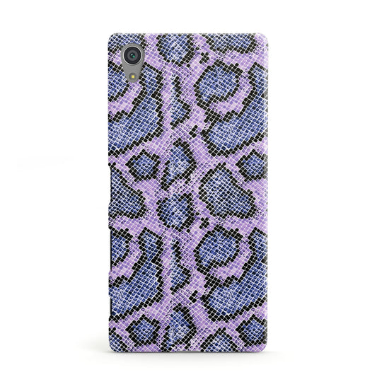 Purple And Blue Snakeskin Sony Xperia Case