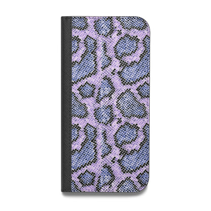 Purple And Blue Snakeskin Vegan Leather Flip iPhone Case