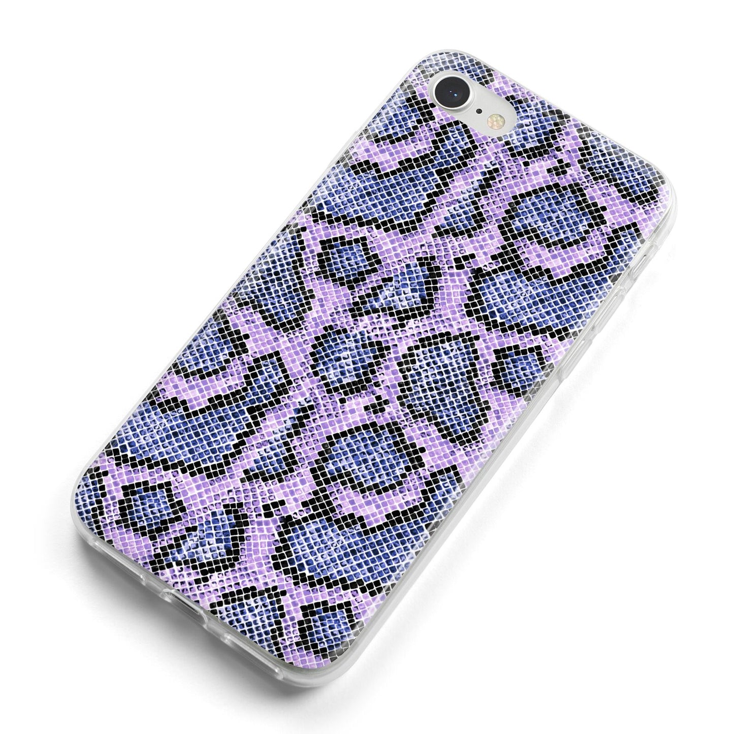 Purple And Blue Snakeskin iPhone 8 Bumper Case on Silver iPhone Alternative Image