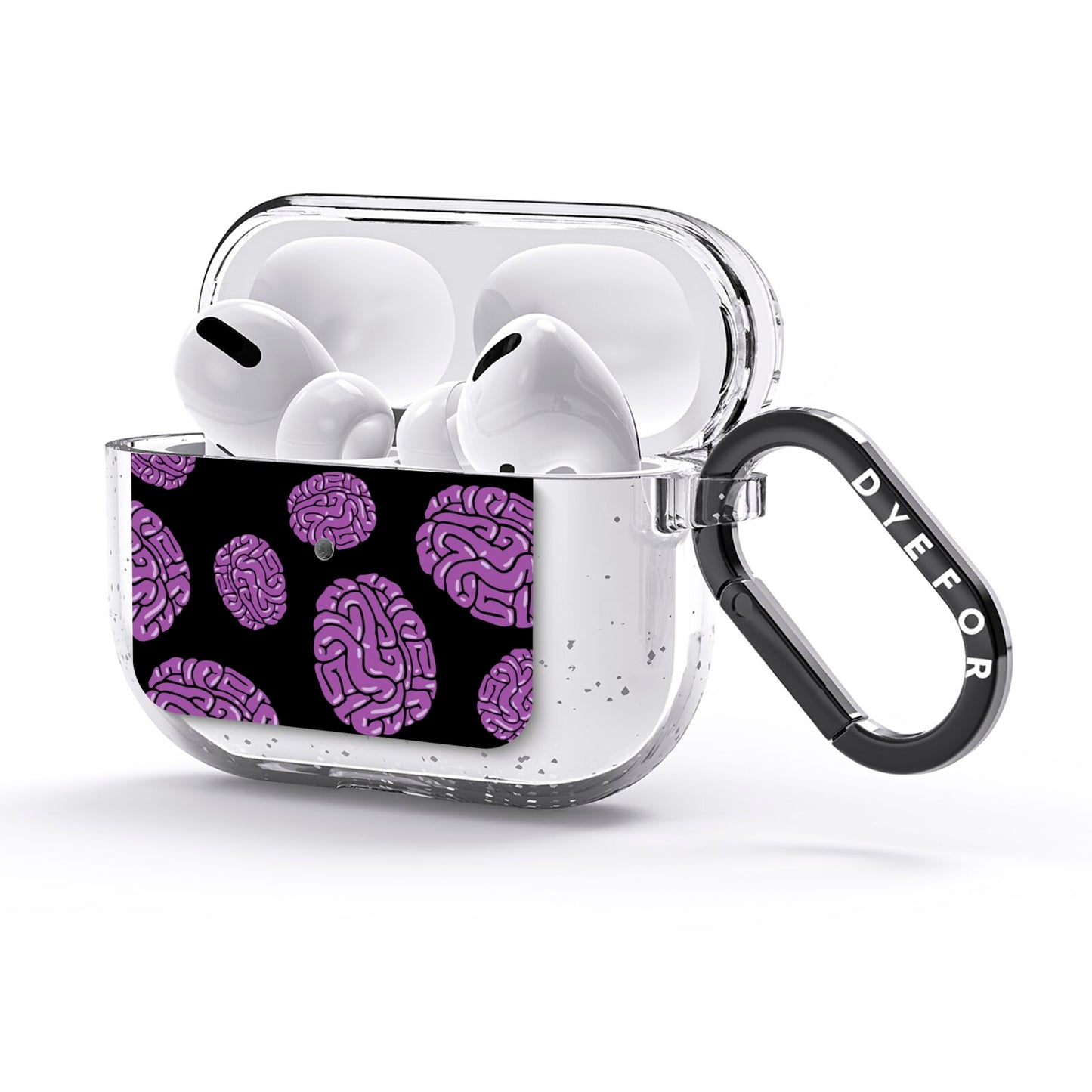 Purple Brains AirPods Glitter Case 3rd Gen Side Image