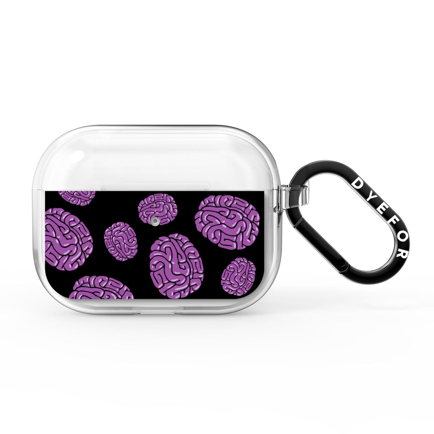 Purple Brains AirPods Pro Clear Case