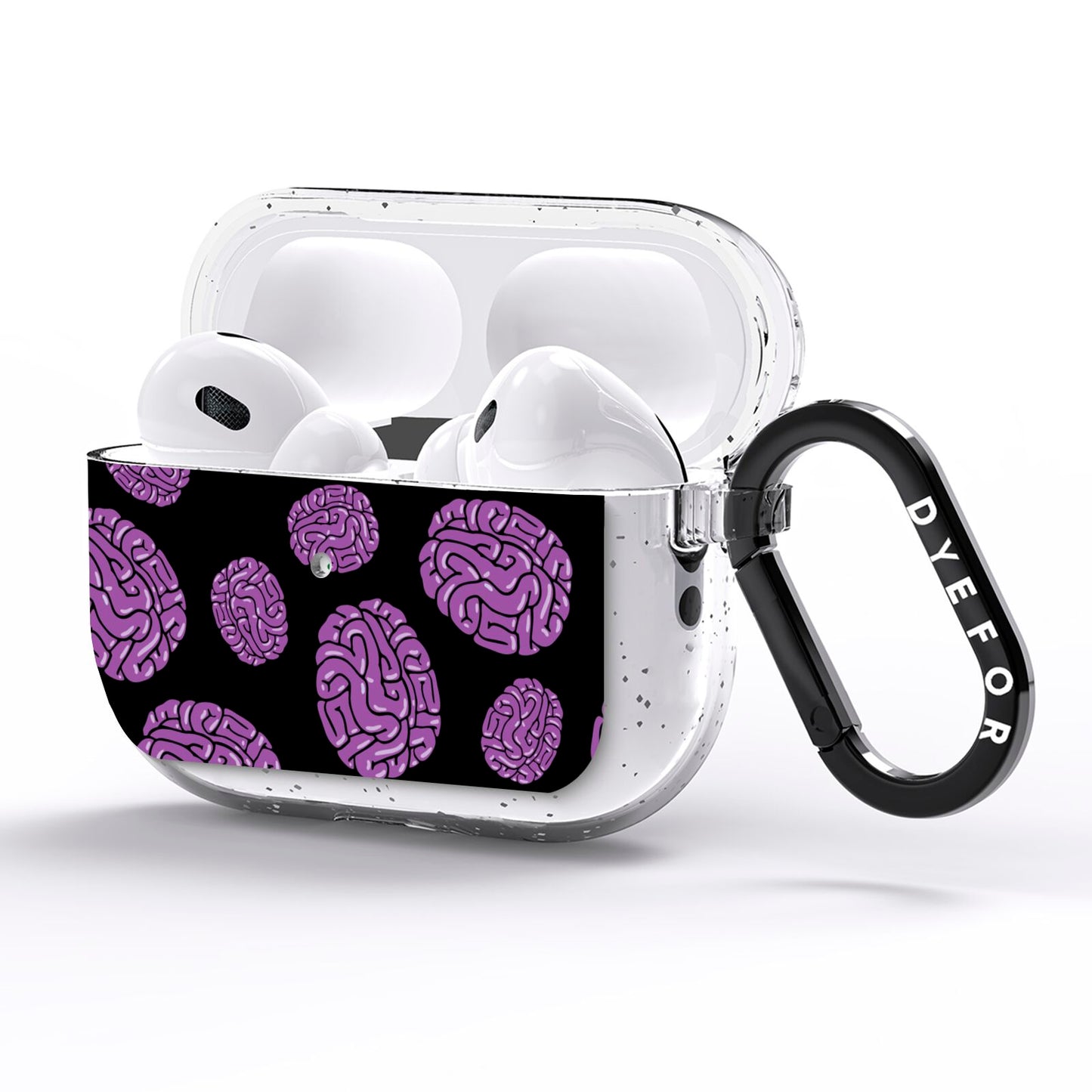 Purple Brains AirPods Pro Glitter Case Side Image