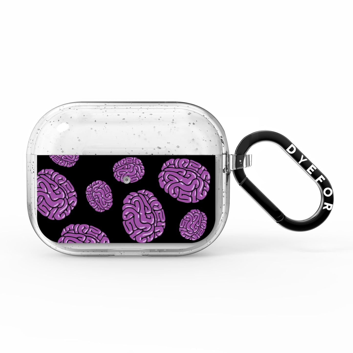 Purple Brains AirPods Pro Glitter Case