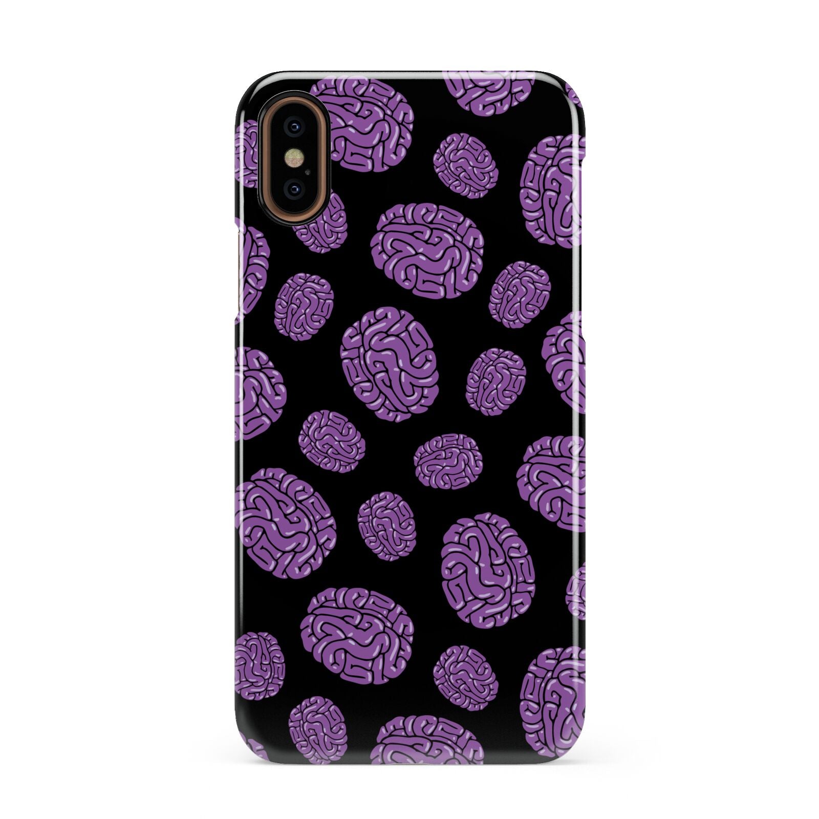 Purple Brains Apple iPhone XS 3D Snap Case