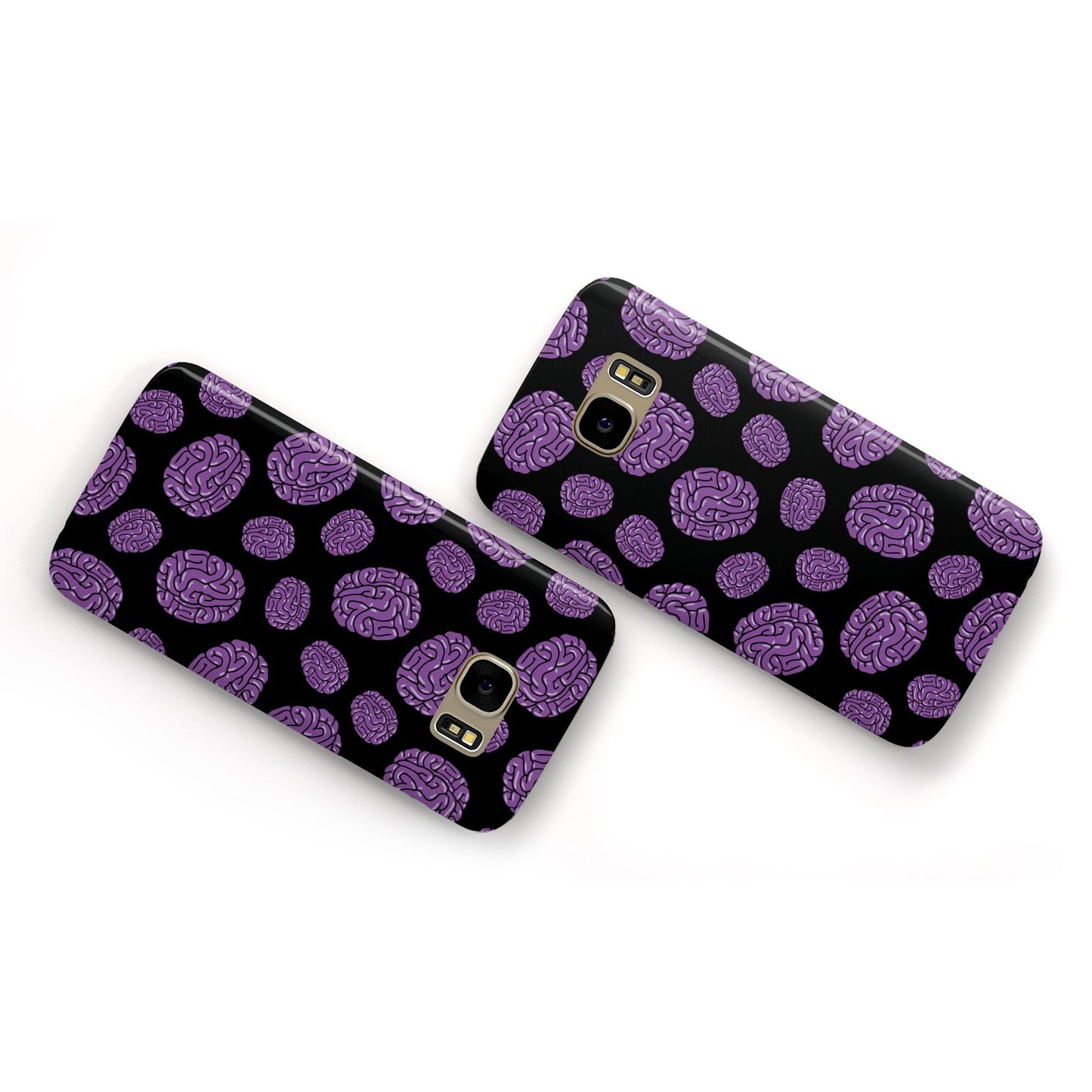 Purple Brains Samsung Galaxy Case Flat Overview